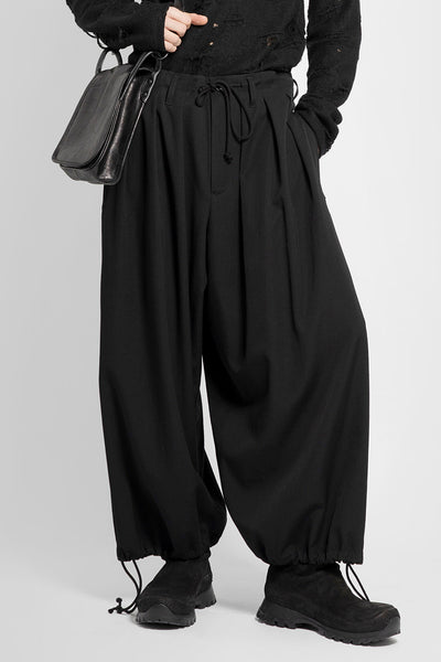 YOHJI YAMAMOTO MAN BLACK TROUSERS - YOHJI YAMAMOTO - TROUSERS