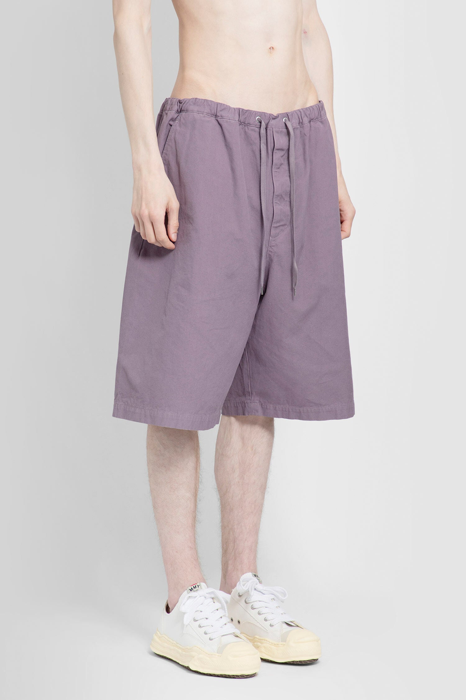 MAISON MIHARA YASUHIRO MAN PURPLE SHORTS & SKIRTS