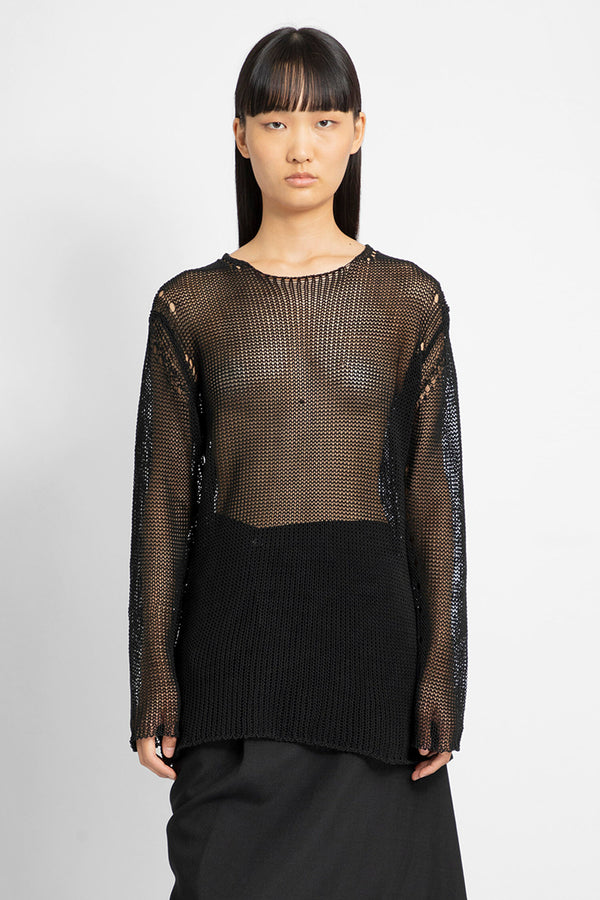 JUNYA WATANABE WOMAN BLACK KNITWEAR - JUNYA WATANABE - KNITWEAR