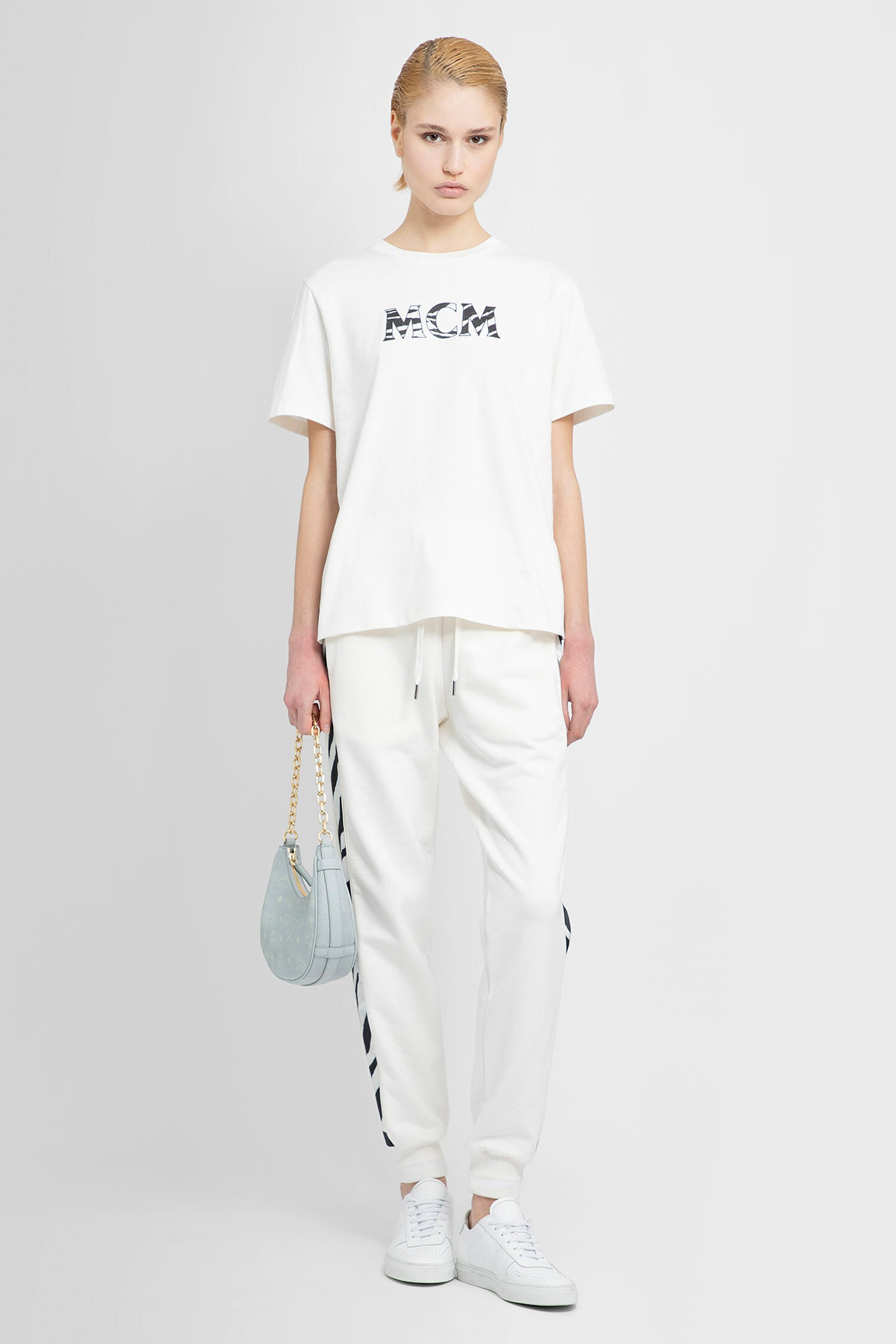 MCM WOMAN WHITE TROUSERS