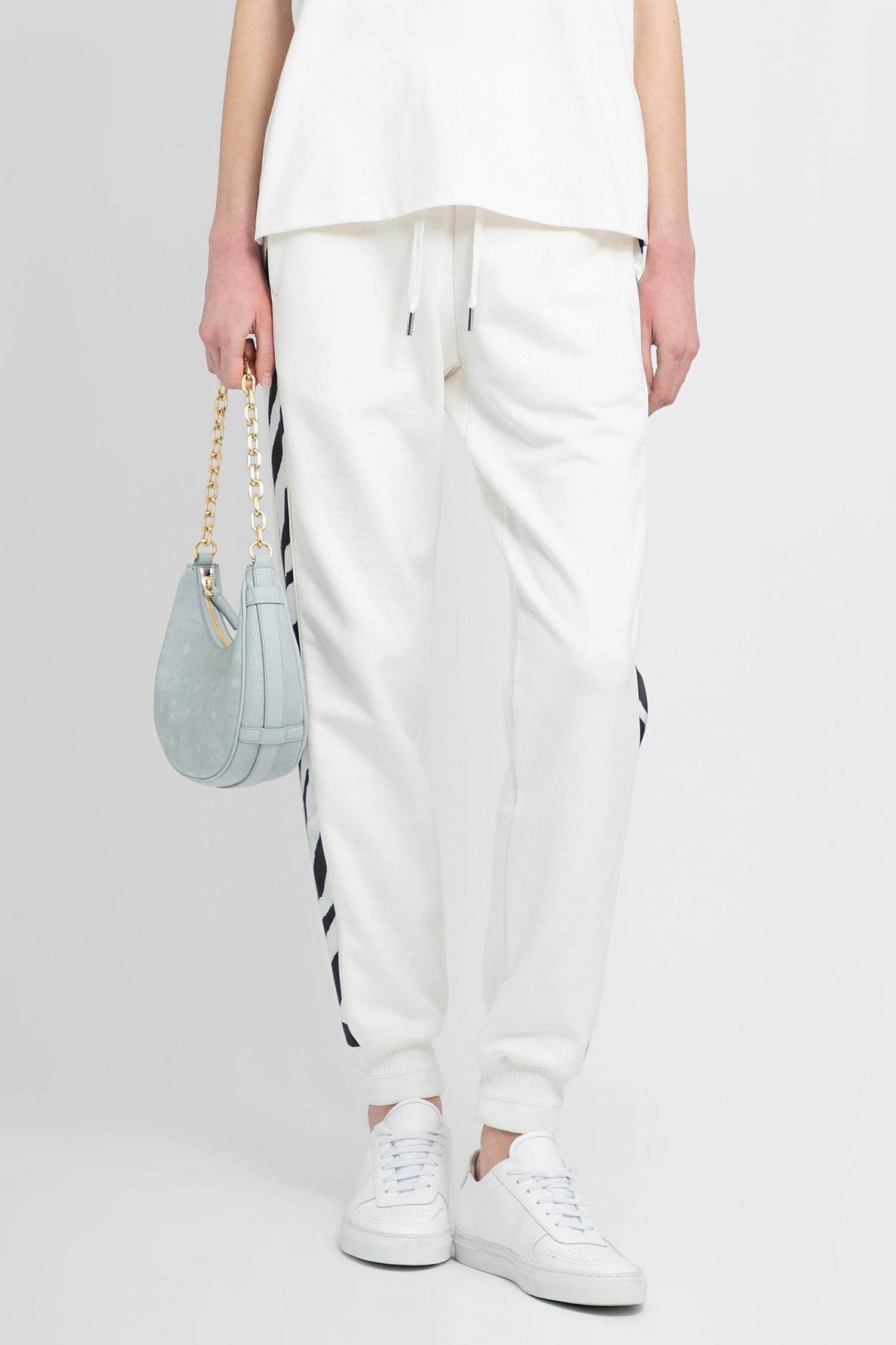 MCM WOMAN WHITE TROUSERS