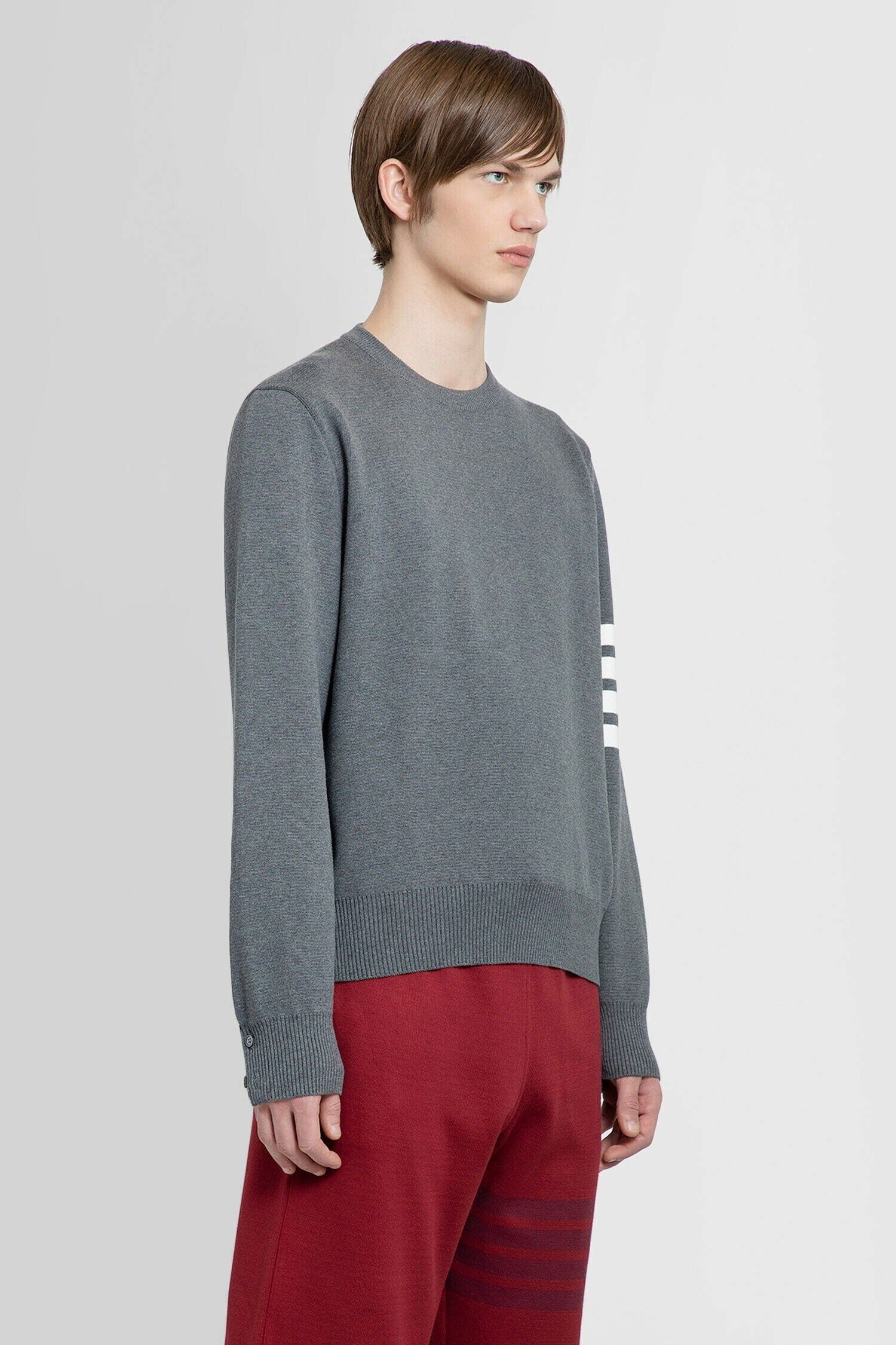 THOM BROWNE MAN GREY KNITWEAR