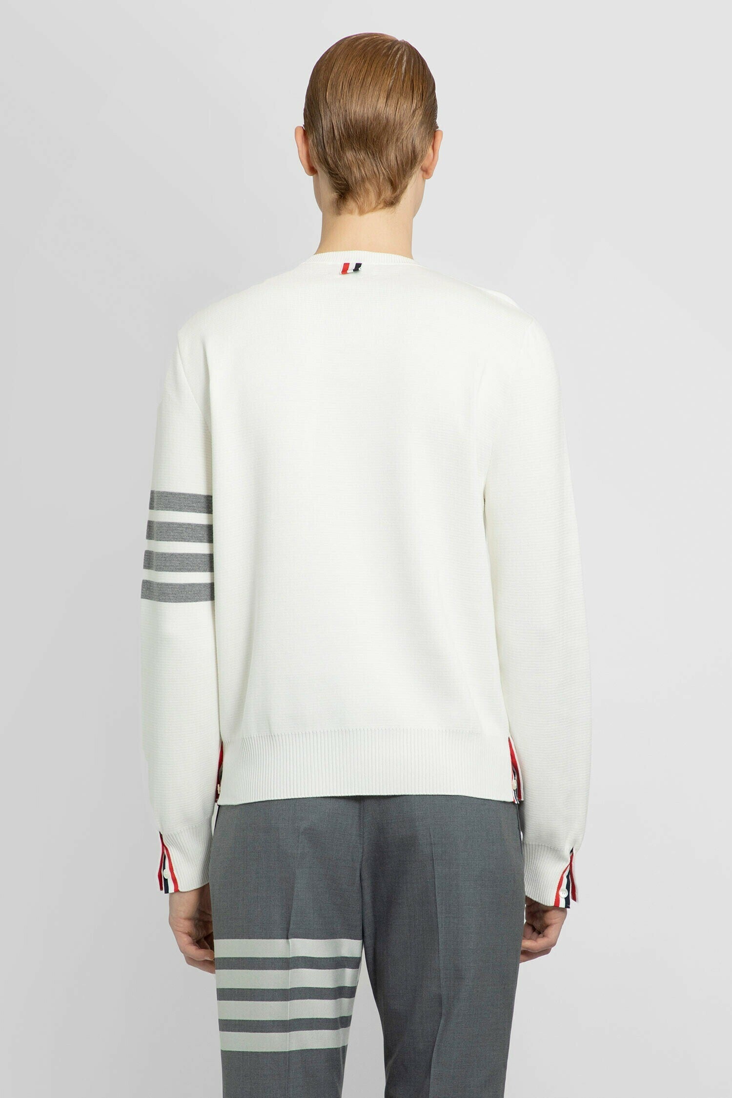 THOM BROWNE MAN WHITE KNITWEAR