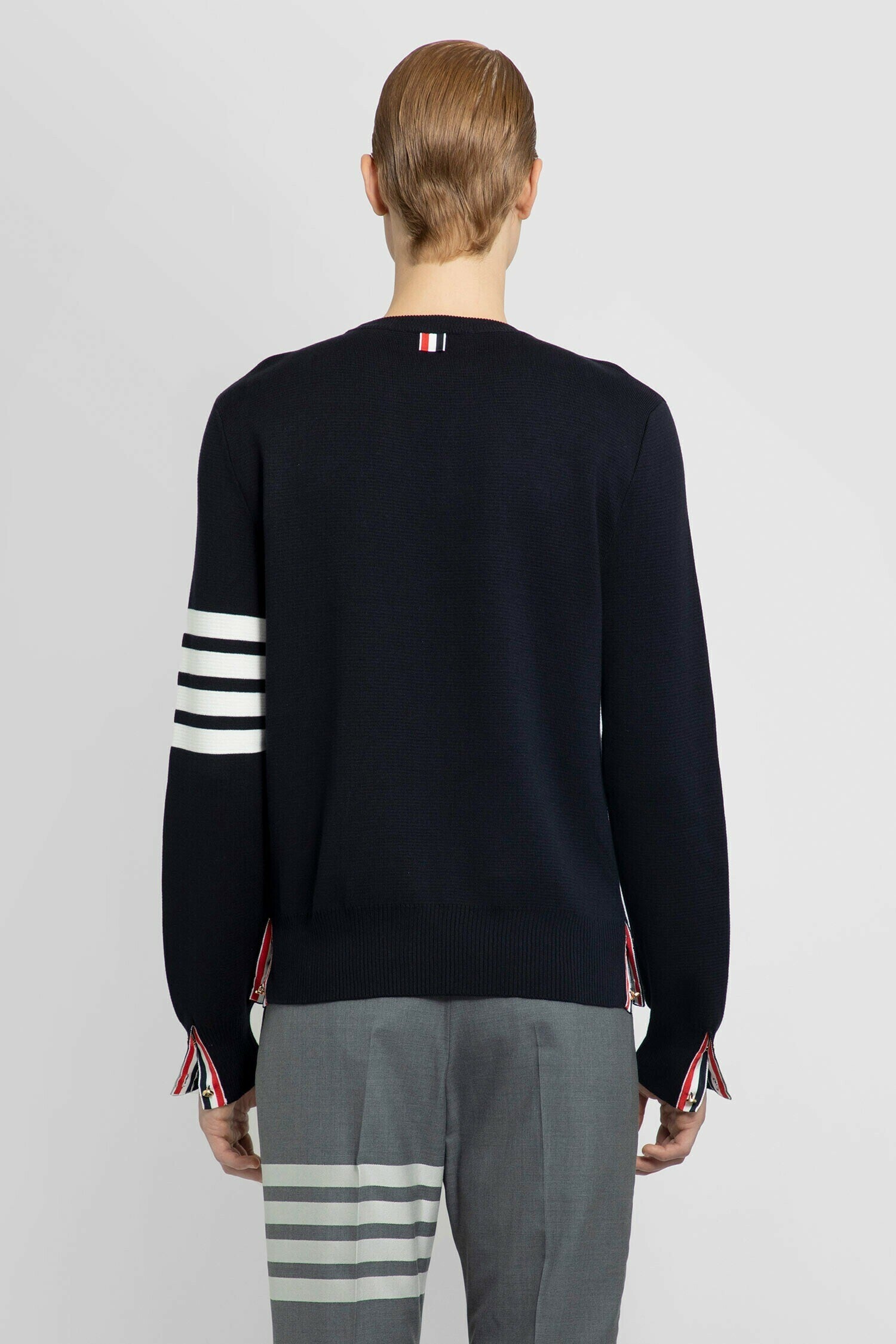 THOM BROWNE MAN BLUE KNITWEAR