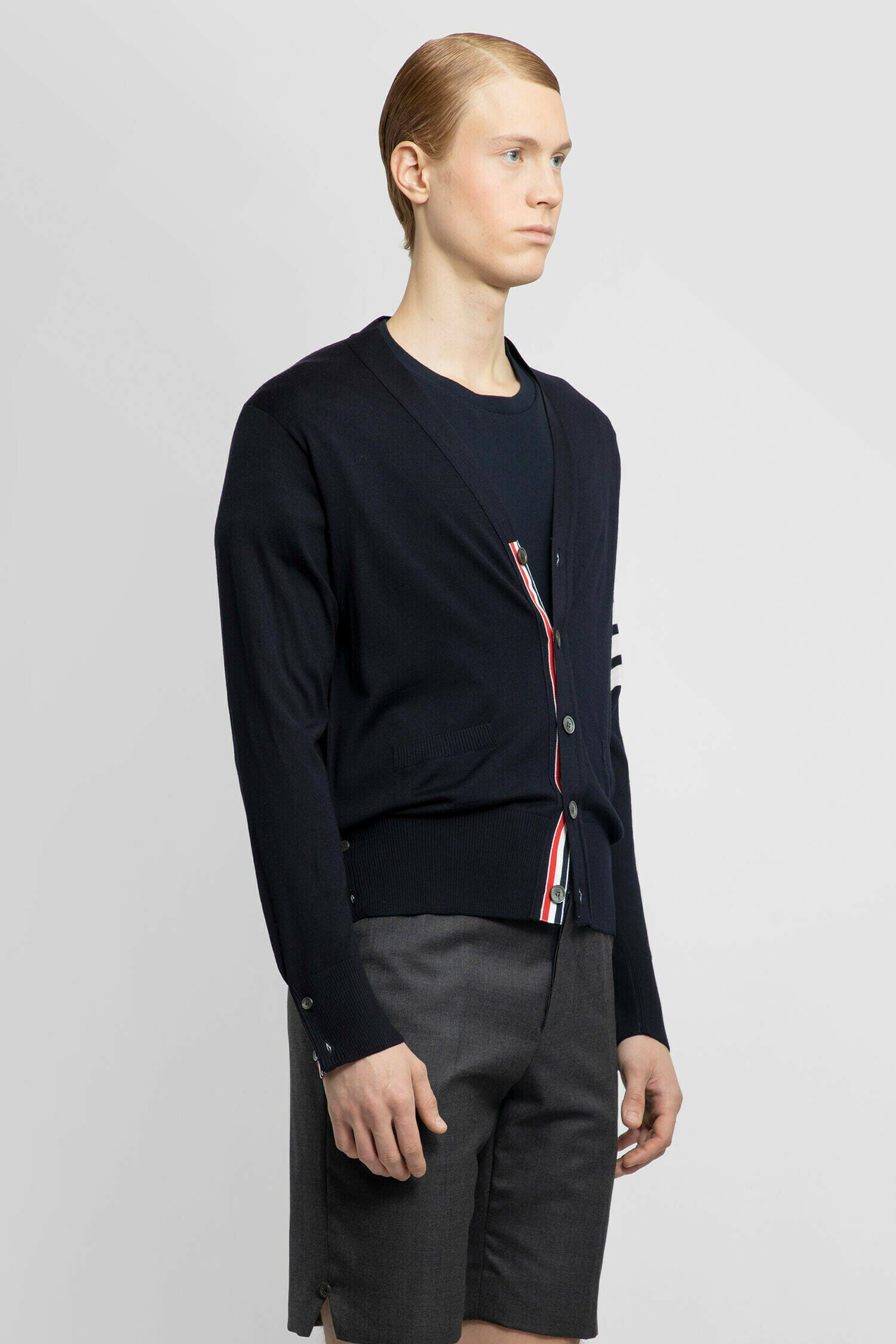 THOM BROWNE MAN BLUE KNITWEAR