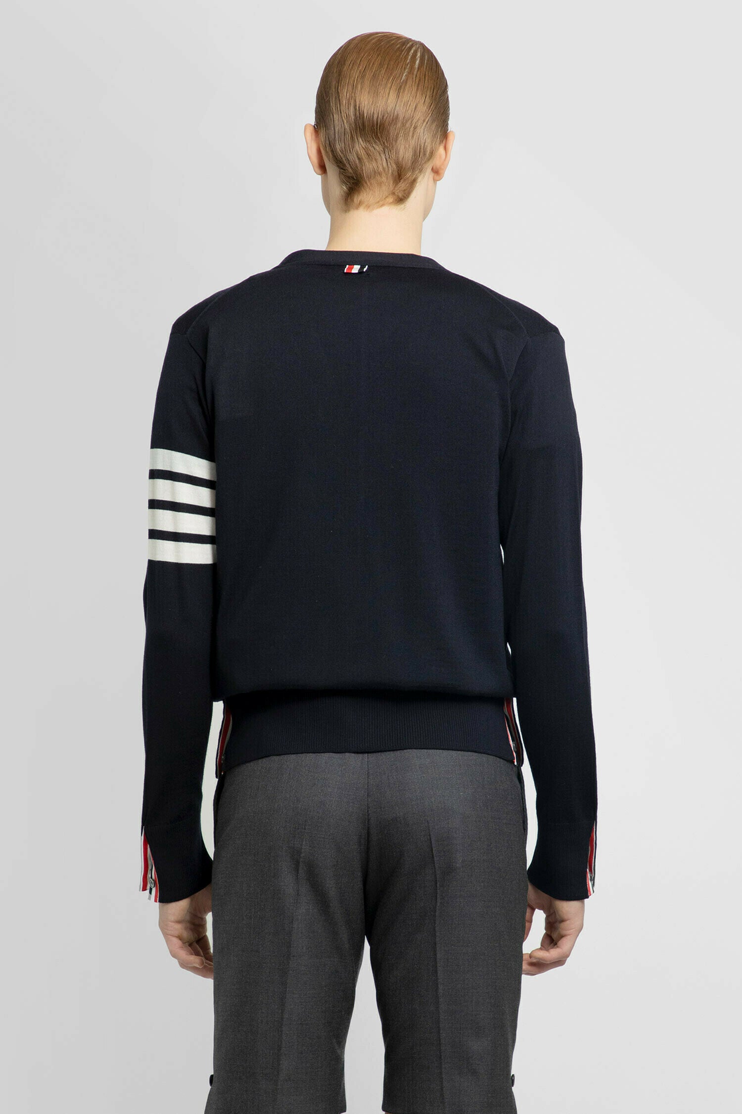 THOM BROWNE MAN BLUE KNITWEAR