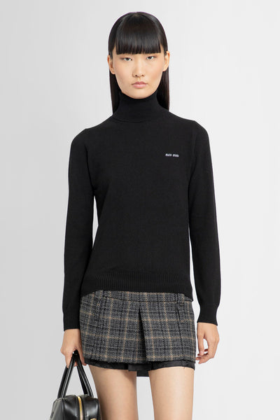 MIU MIU WOMAN BLACK KNITWEAR