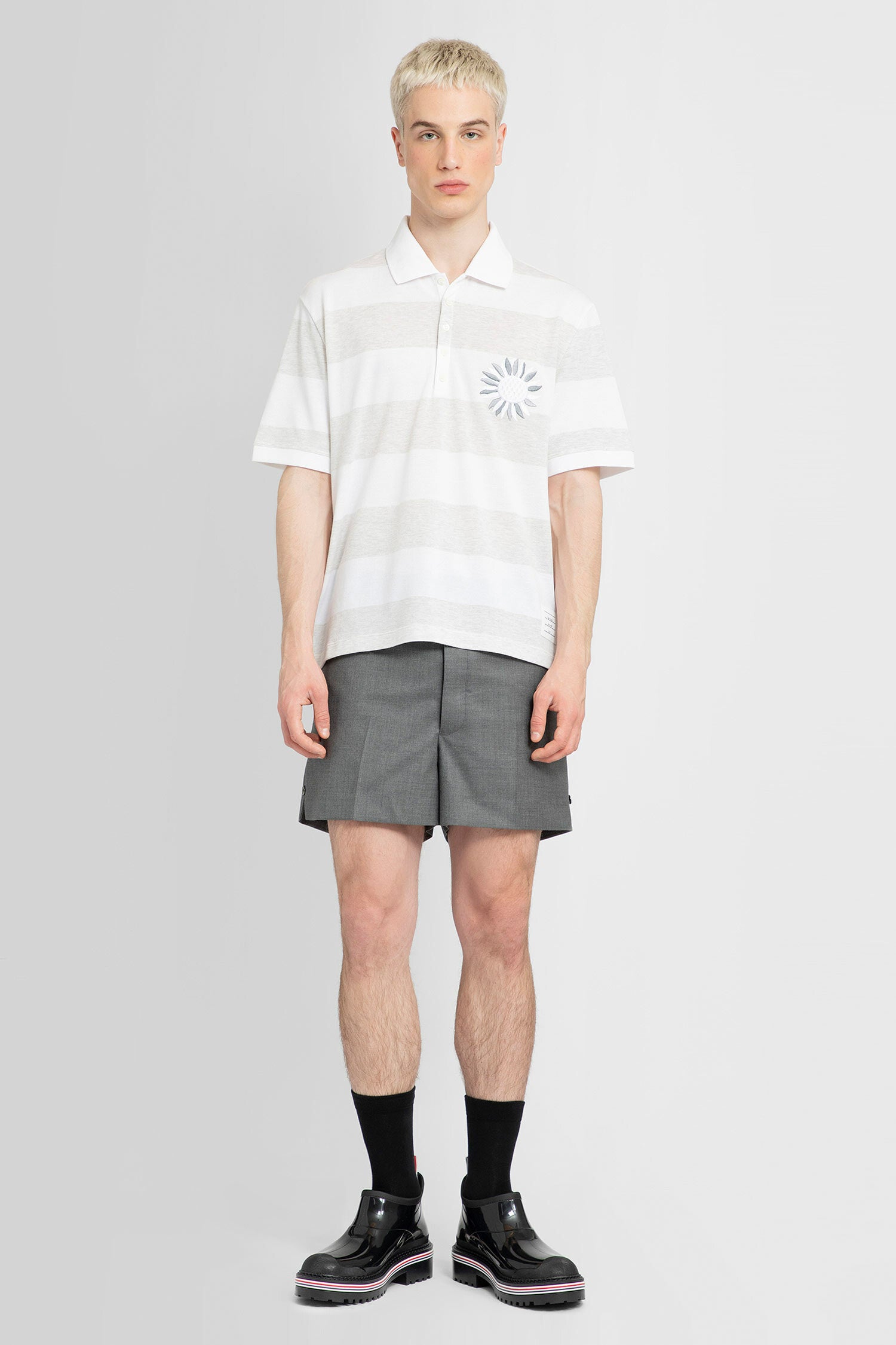 THOM BROWNE MAN GREY SHORTS & SKIRTS