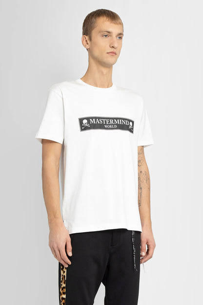 MASTERMIND WORLD MAN WHITE T-SHIRTS & TANK TOPS