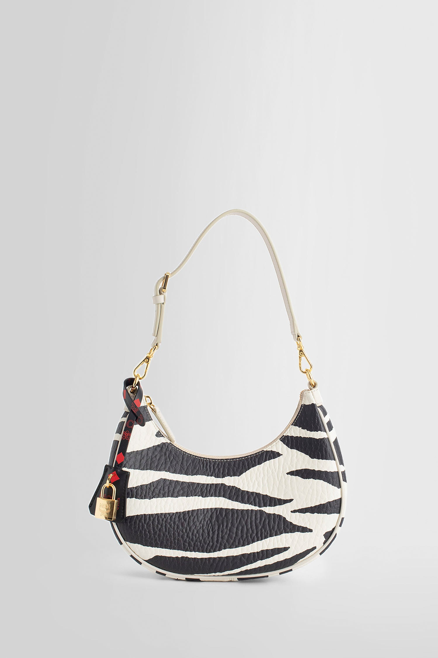 MCM WOMAN BLACK&WHITE SHOULDER BAGS