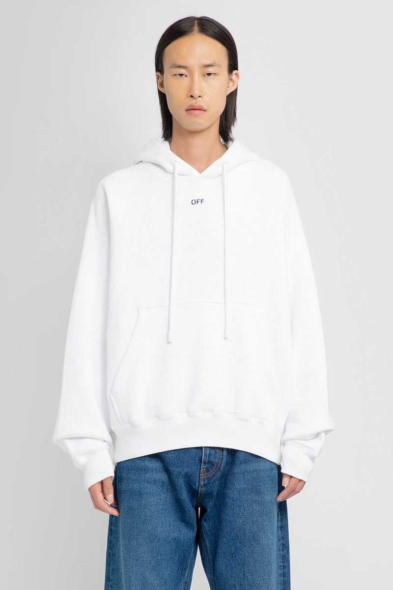 Off White Pocket Front Oversized Hoodie