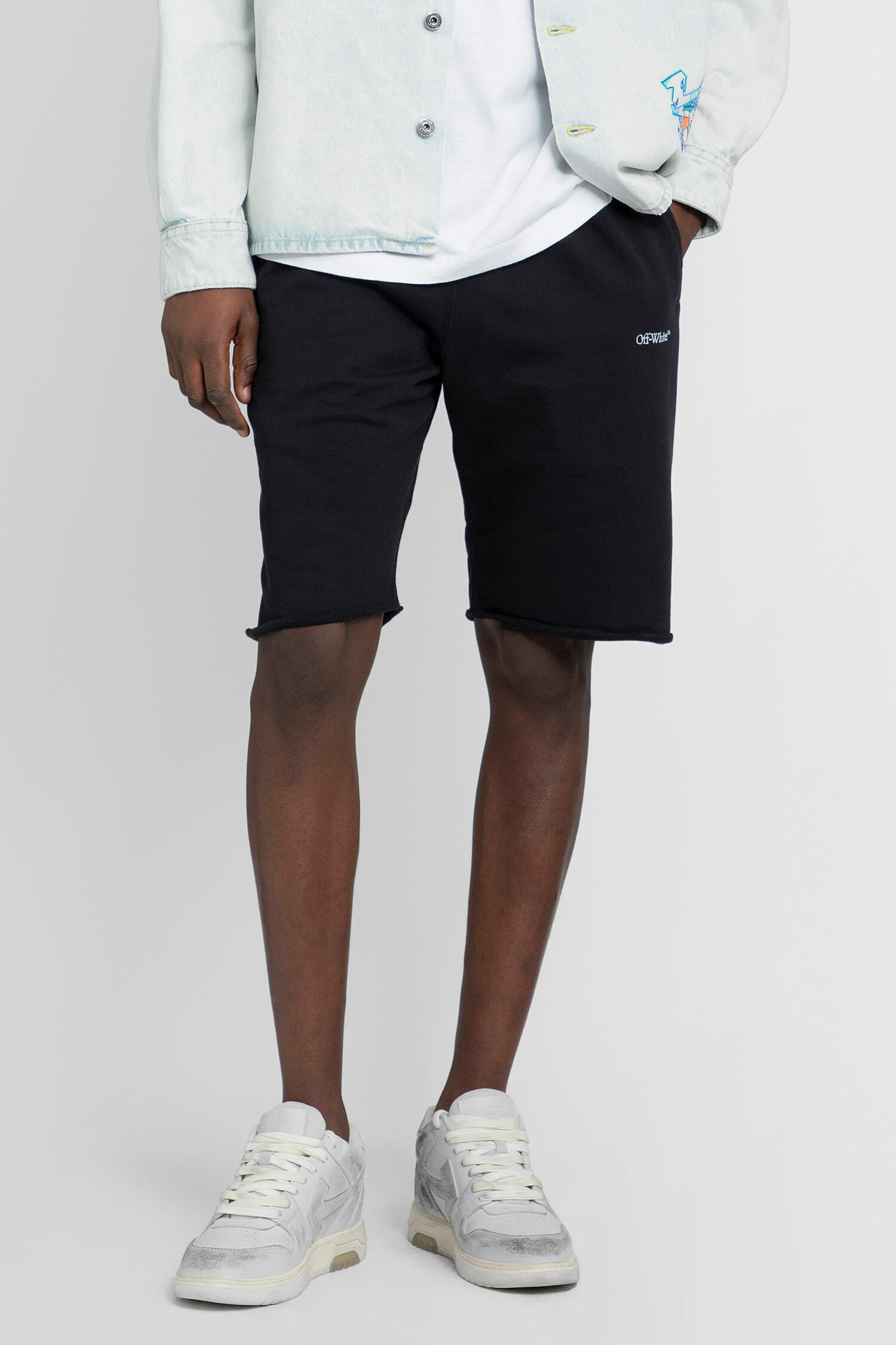 OFF-WHITE MAN BLACK SHORTS & SKIRTS