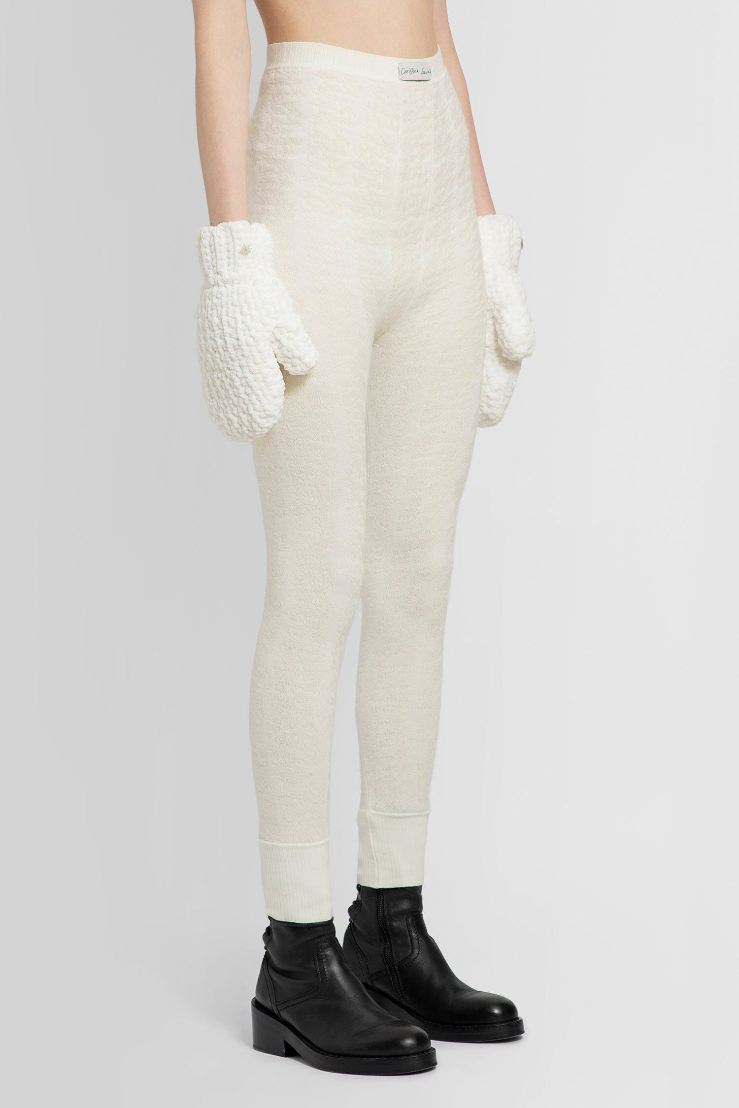 CHRISTINA SEEWALD WOMAN OFF-WHITE TROUSERS