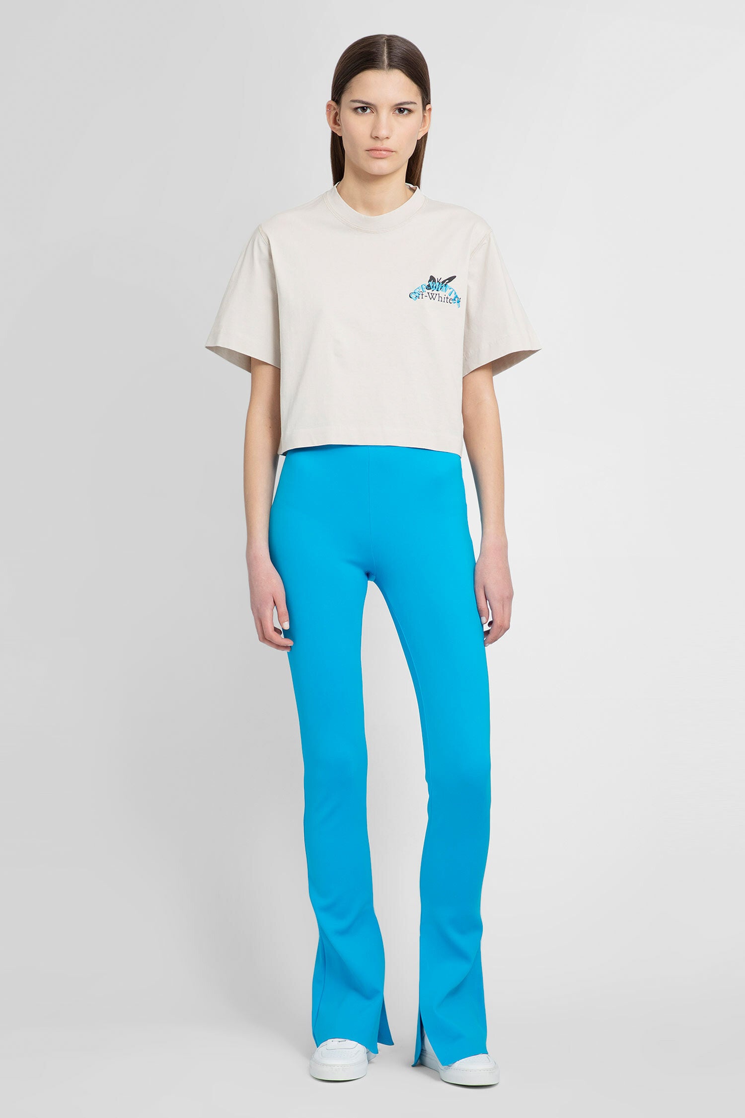 OFF-WHITE WOMAN BLUE TROUSERS