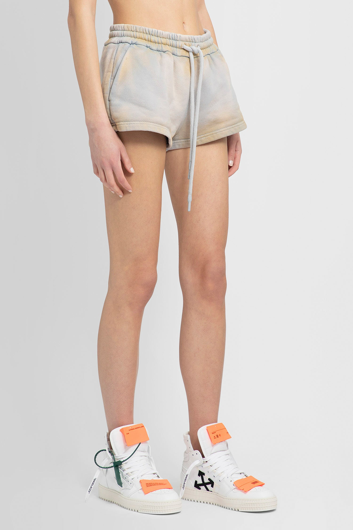 OFF-WHITE WOMAN BEIGE SHORTS