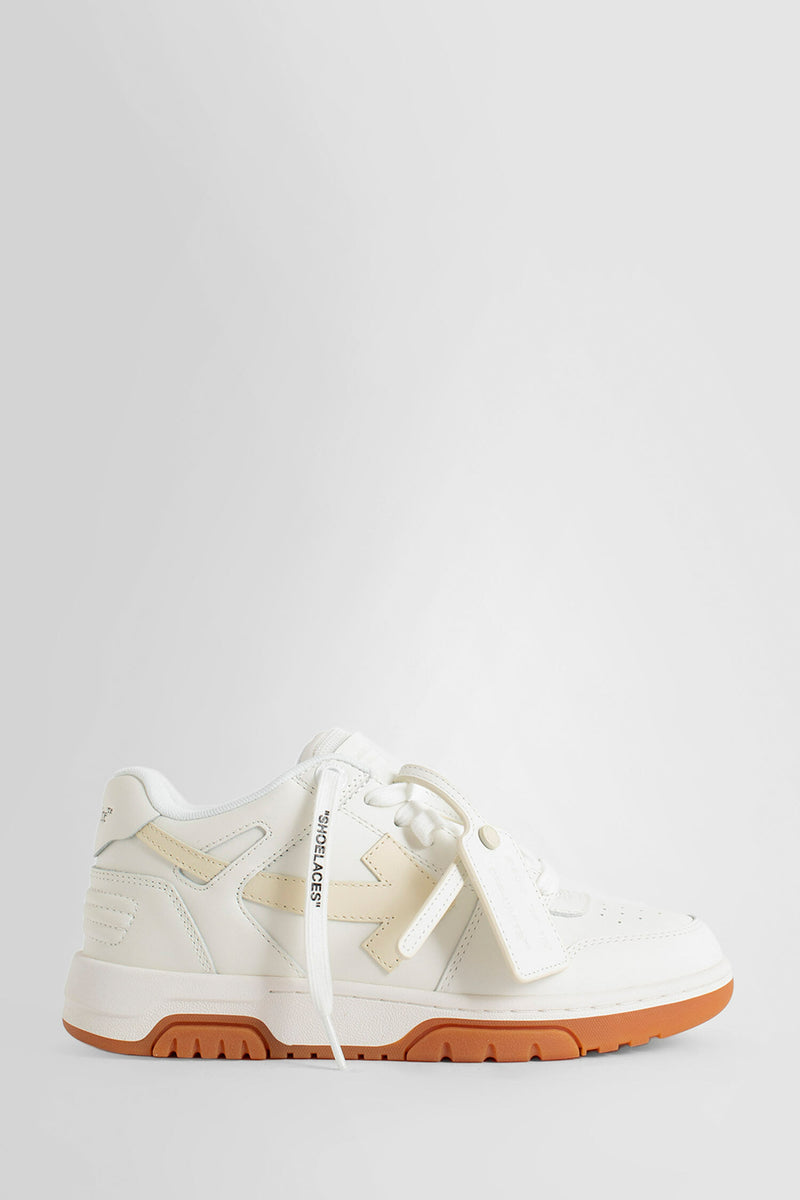 Out Of Office Leather Sneakers in Multicoloured - Off White