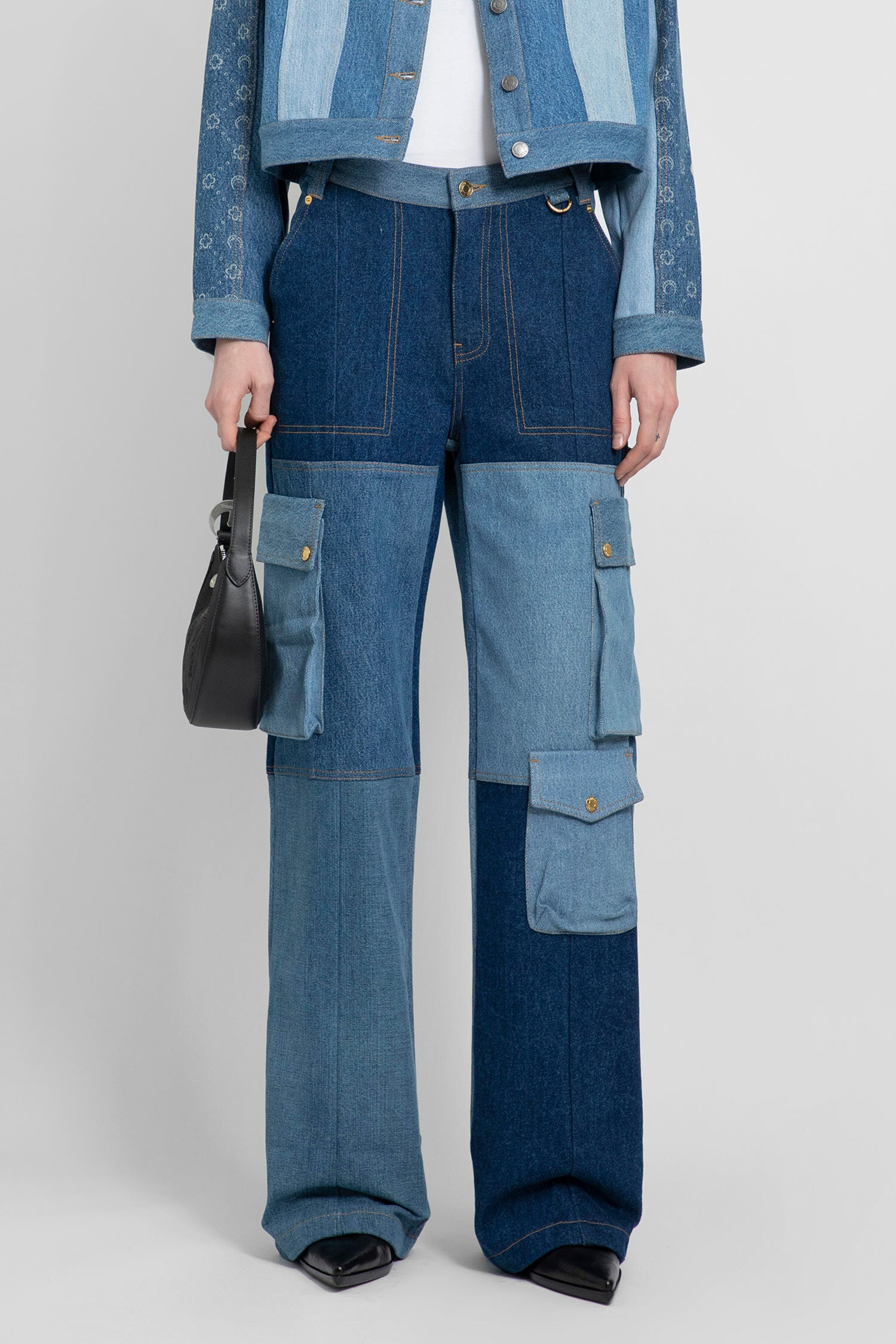 MARINE SERRE WOMAN BLUE JEANS