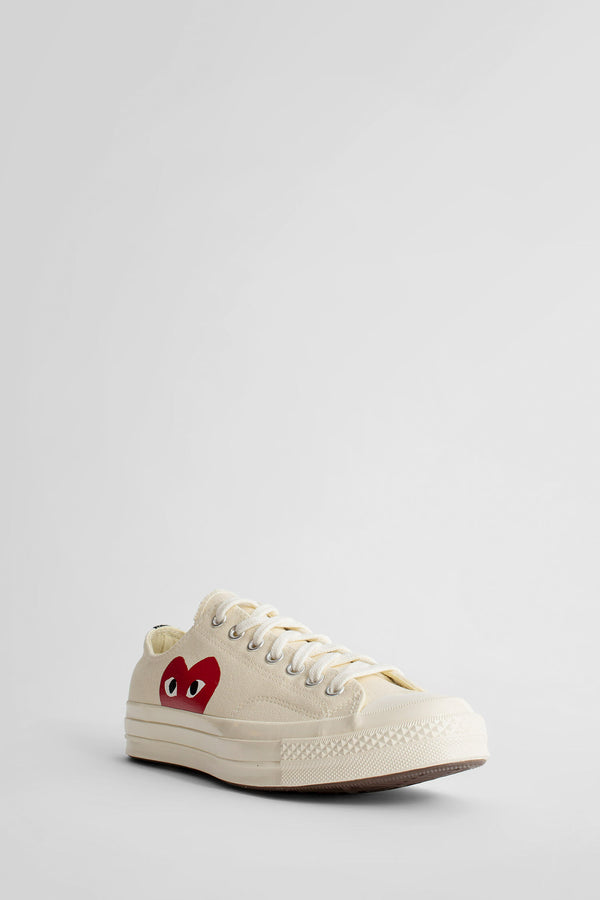 COMME DES GARCONS PLAY UNISEX WHITE SNEAKERS