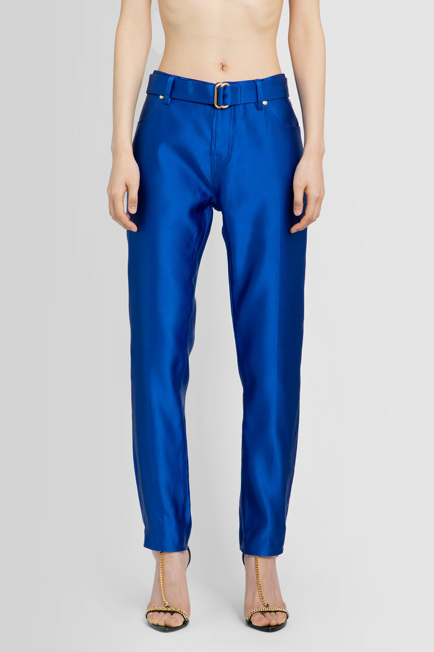 TOM FORD WOMAN BLUE TROUSERS