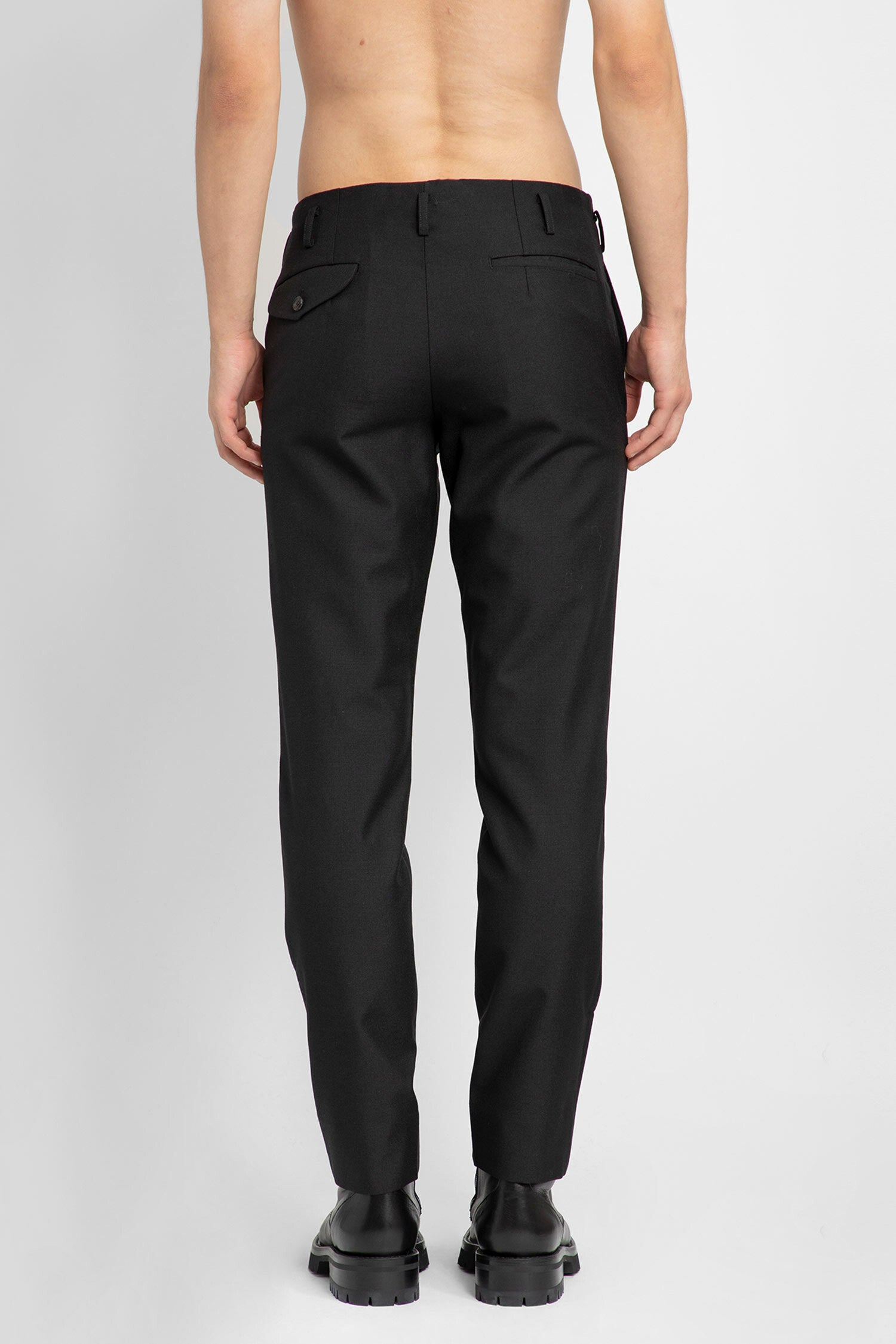 COMME DES GARCONS HOMME PLUS MAN BLACK TROUSERS