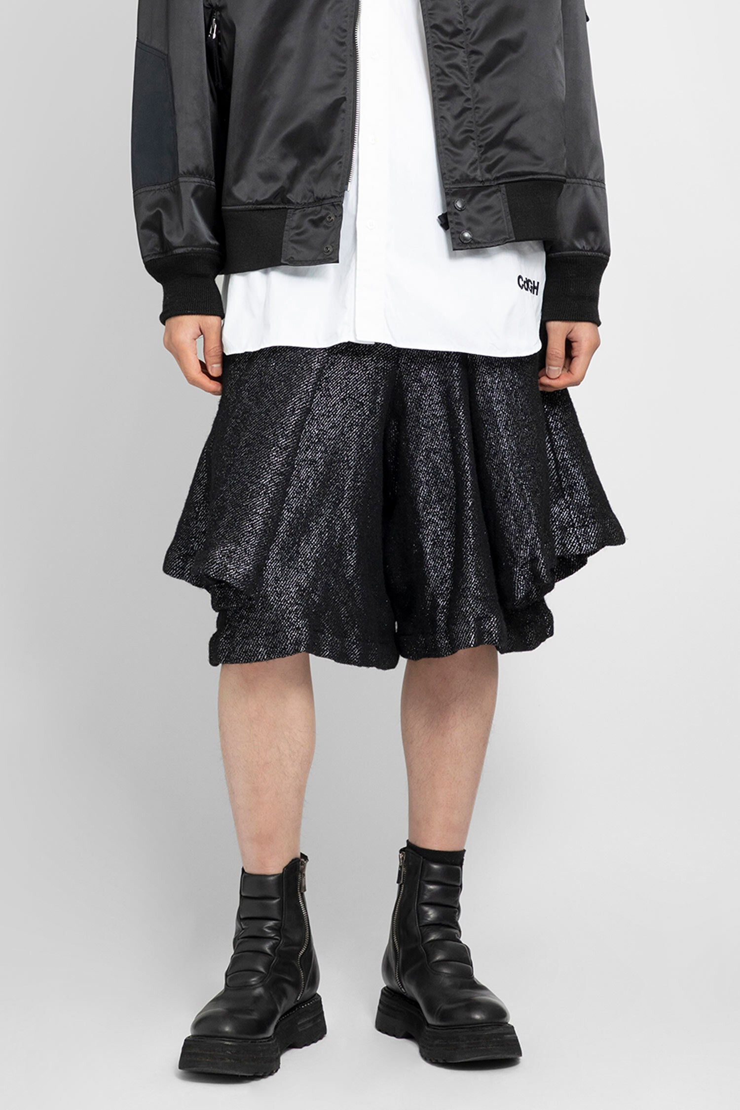 COMME DES GARCONS HOMME PLUS MAN BLACK SHORTS & SKIRTS