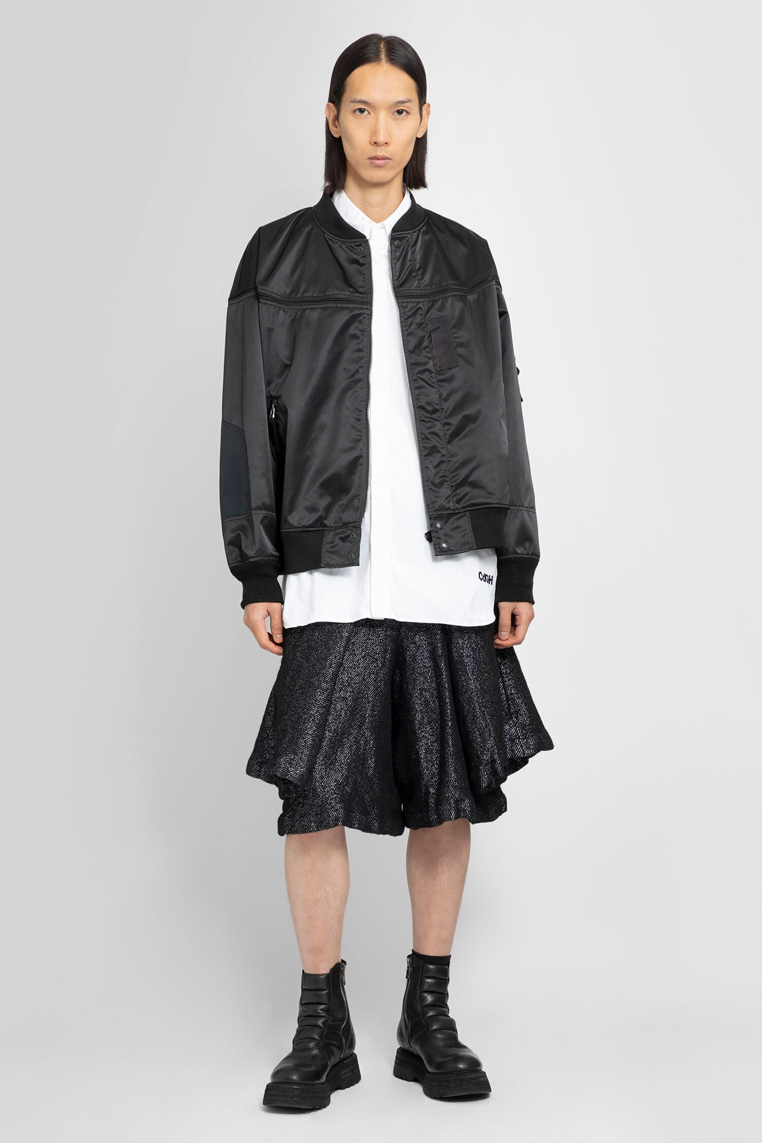 COMME DES GARCONS HOMME PLUS MAN BLACK SHORTS & SKIRTS