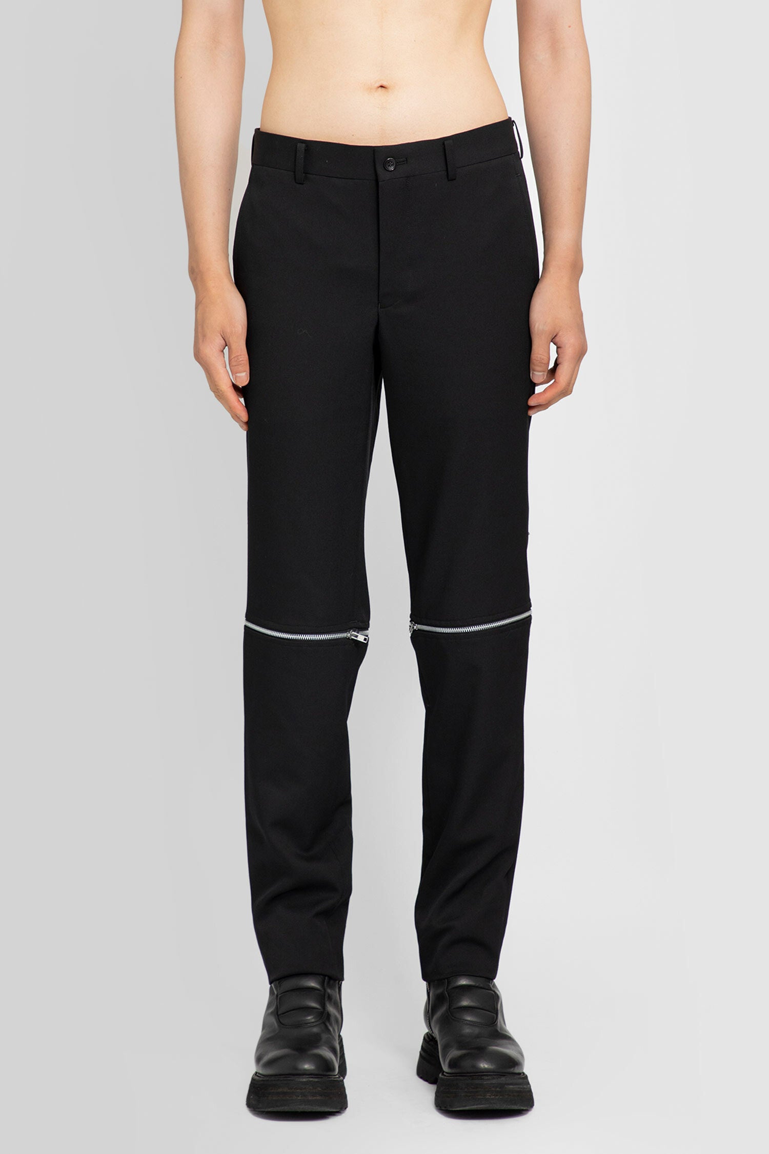 COMME DES GARCONS HOMME PLUS MAN BLACK TROUSERS