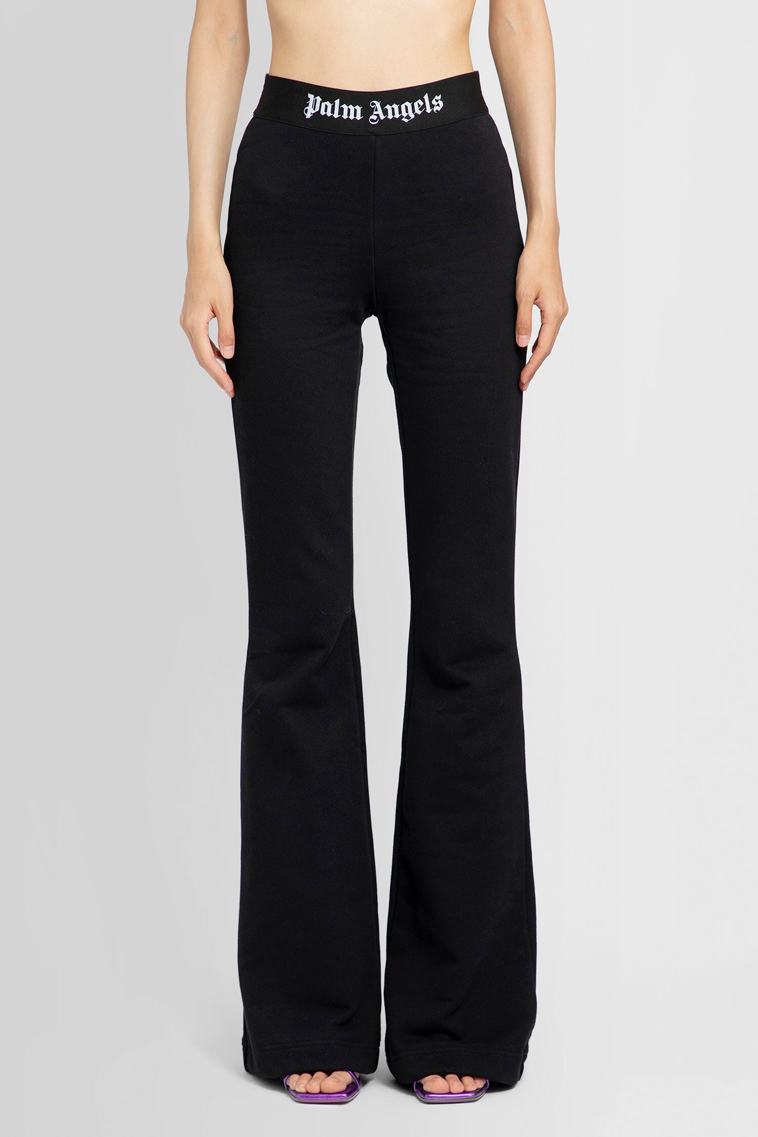 PALM ANGELS WOMAN BLACK TROUSERS