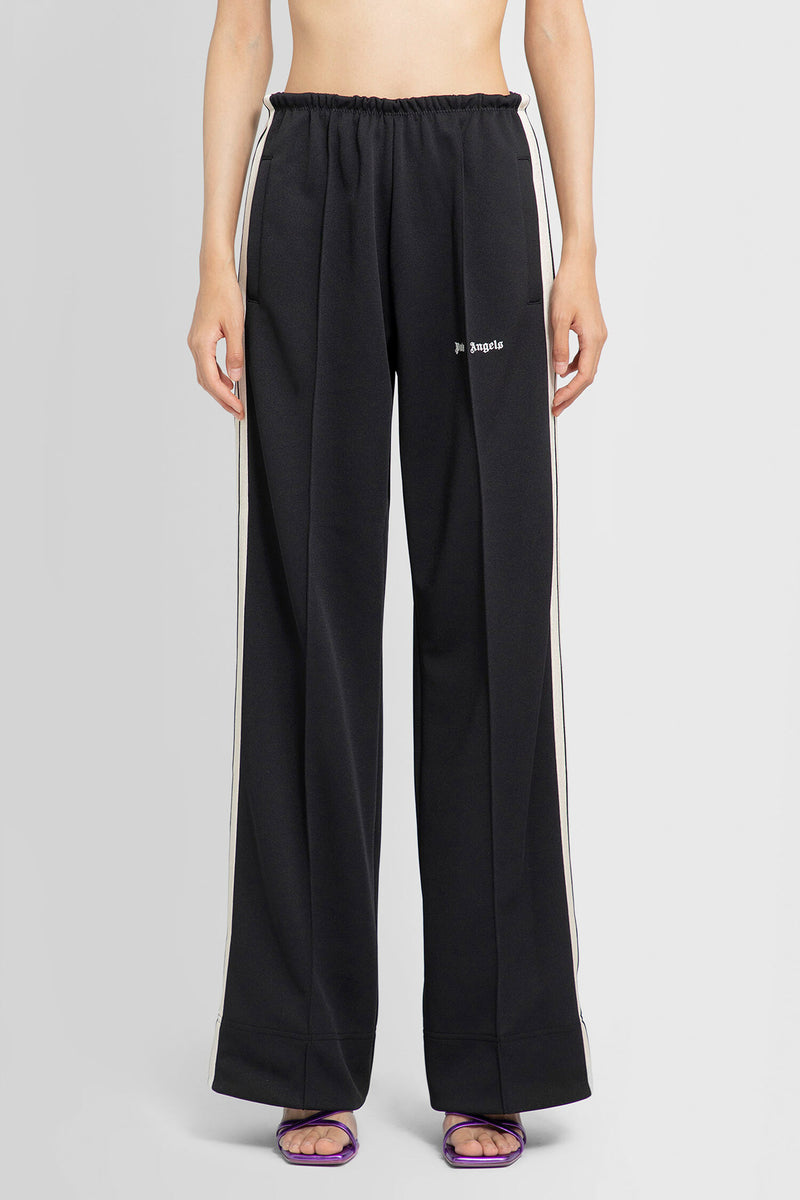 Logo Tape Flare Sweatpants in black - Palm Angels® Official