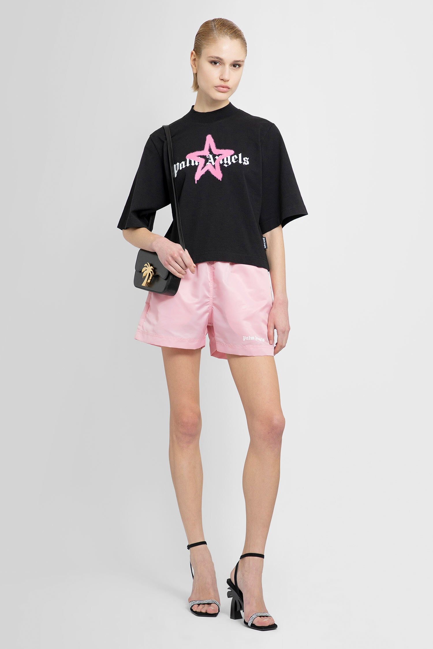 PALM ANGELS WOMAN PINK SHORTS