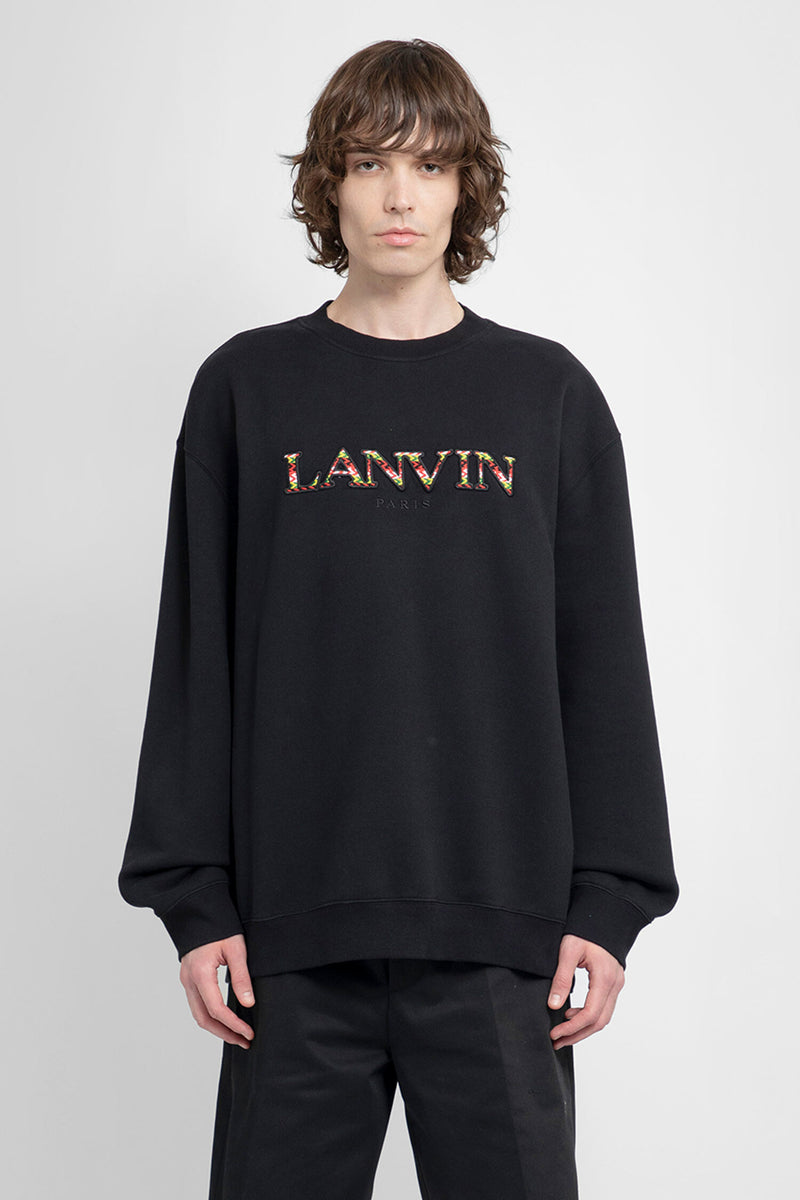 LANVIN MAN BLACK SWEATSHIRTS