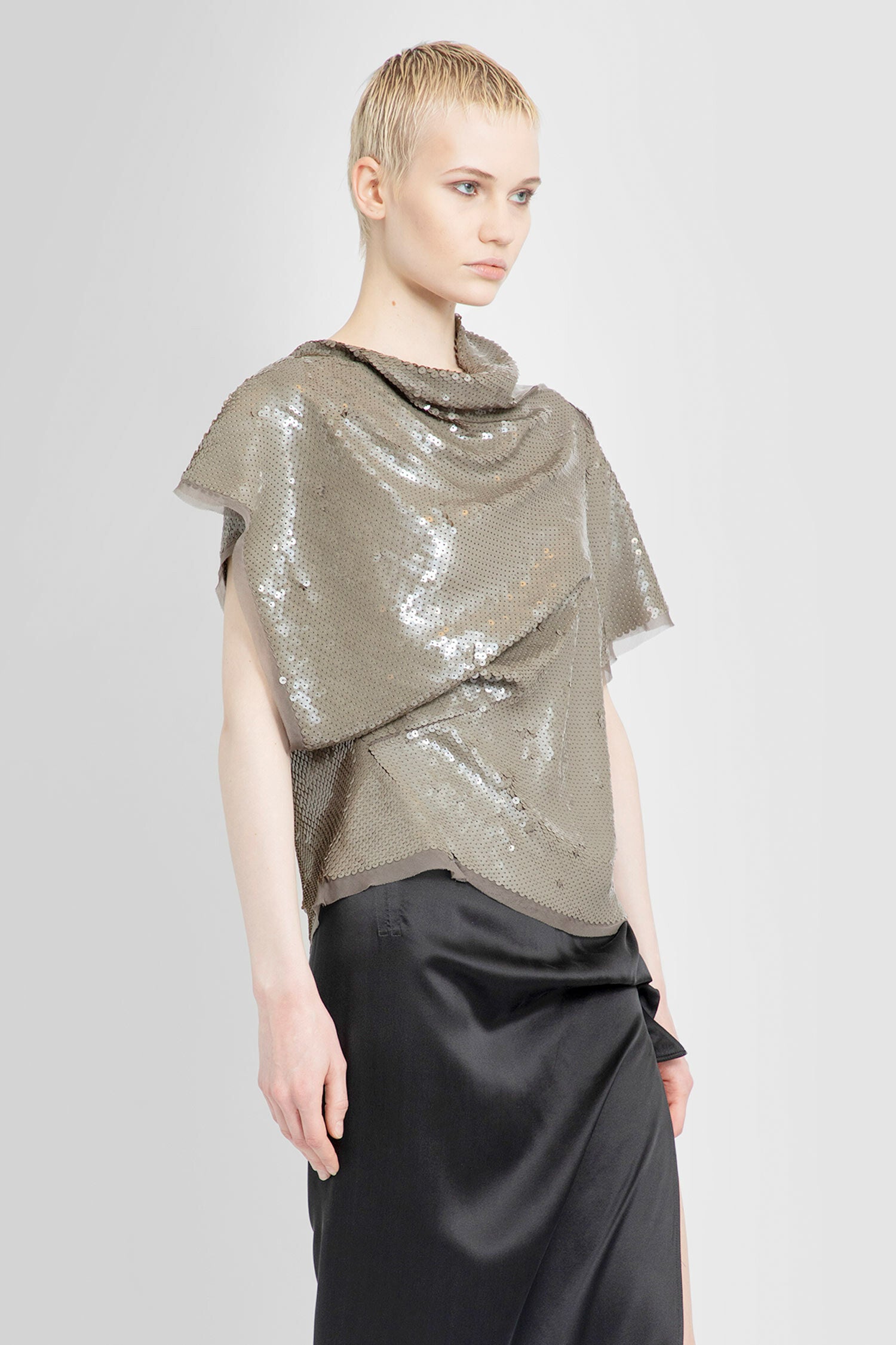 RICK OWENS WOMAN GREY TOPS