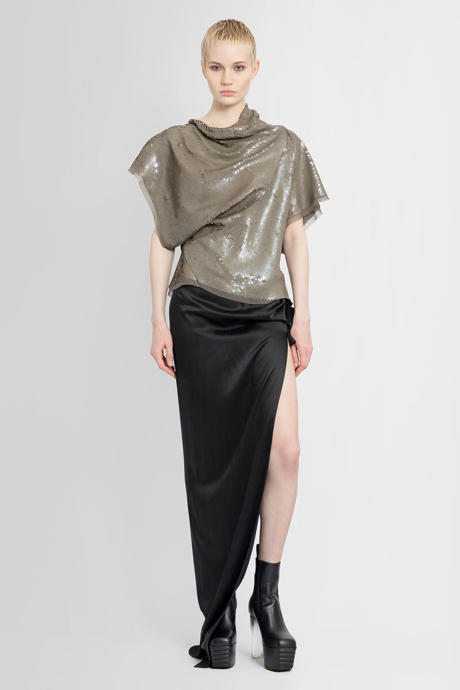 RICK OWENS WOMAN GREY TOPS