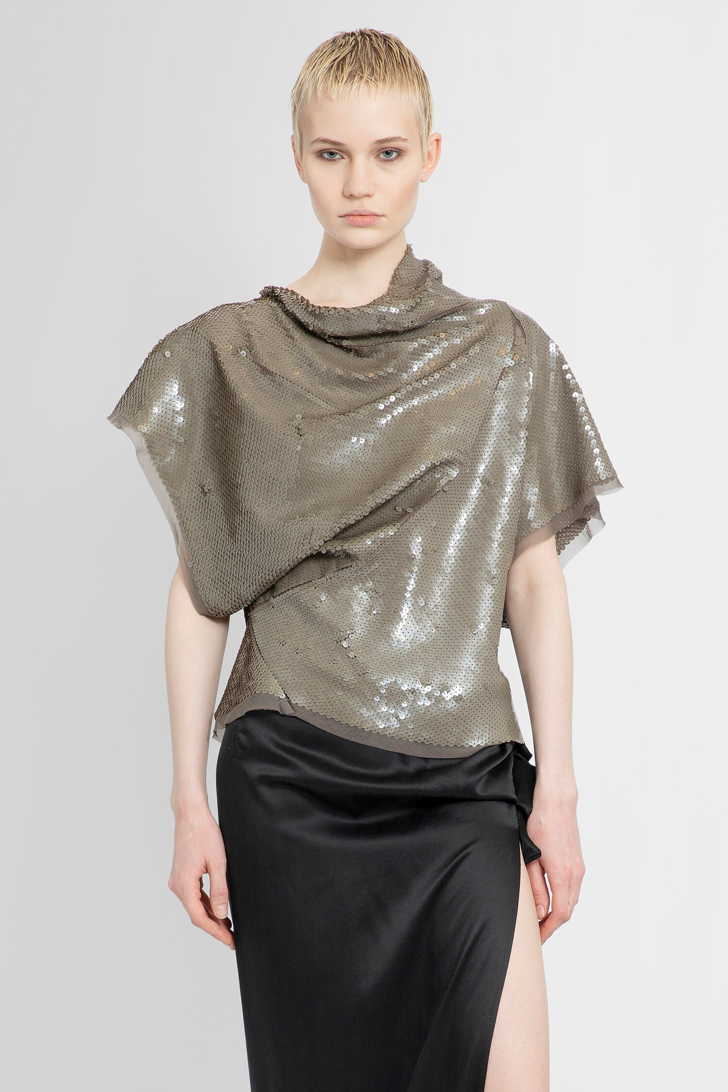 RICK OWENS WOMAN GREY TOPS