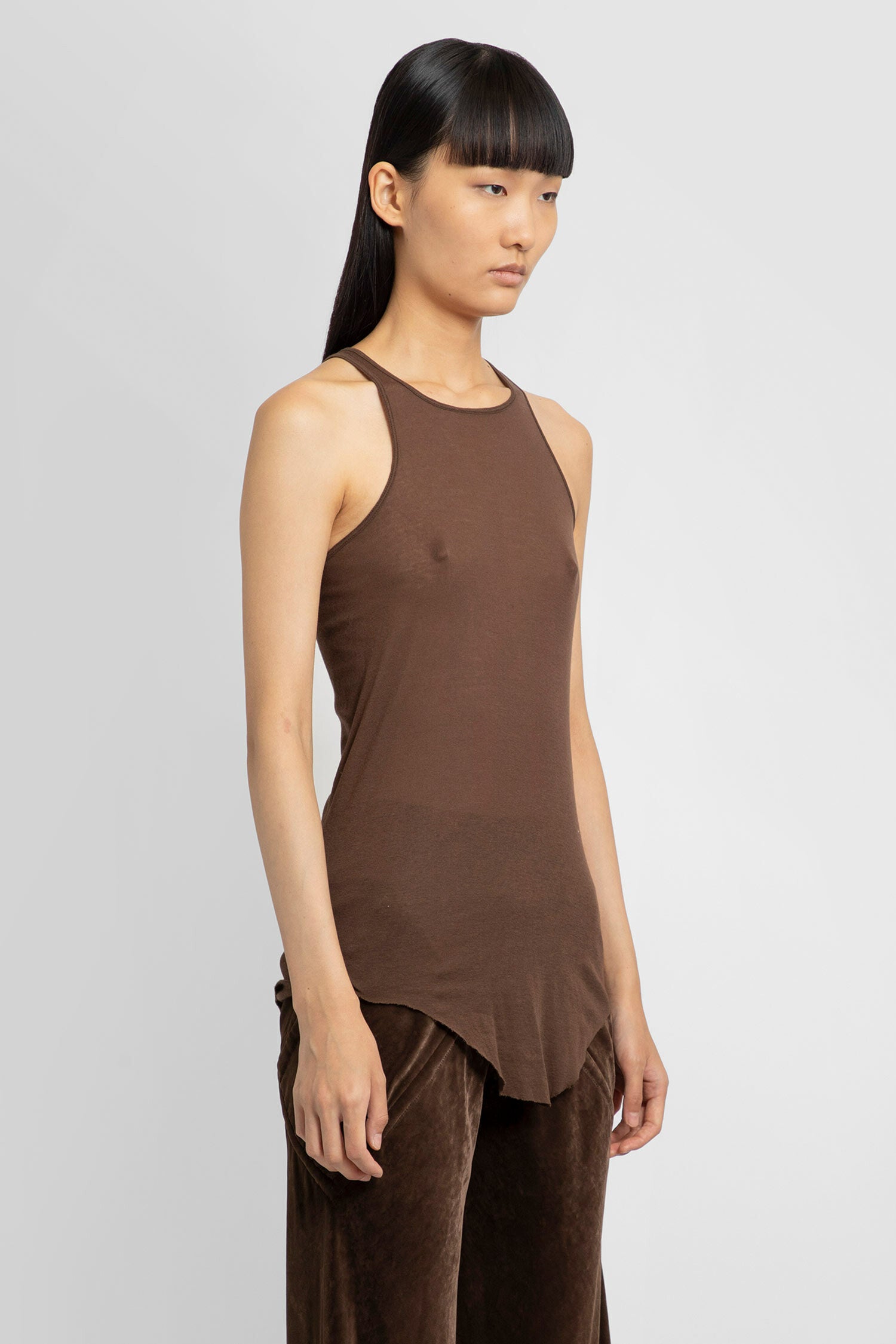 RICK OWENS WOMAN BROWN T-SHIRTS