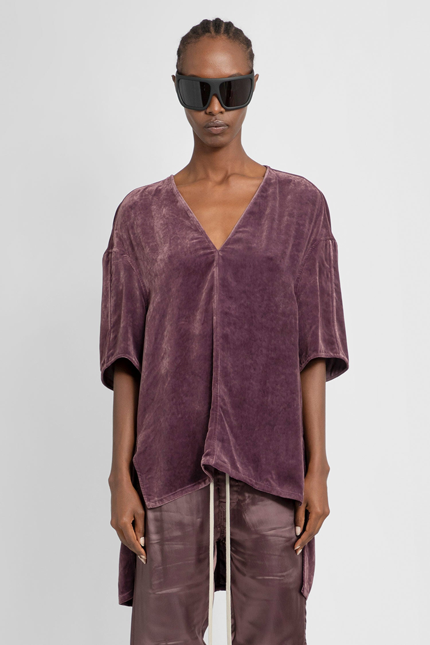 RICK OWENS WOMAN PURPLE T-SHIRTS