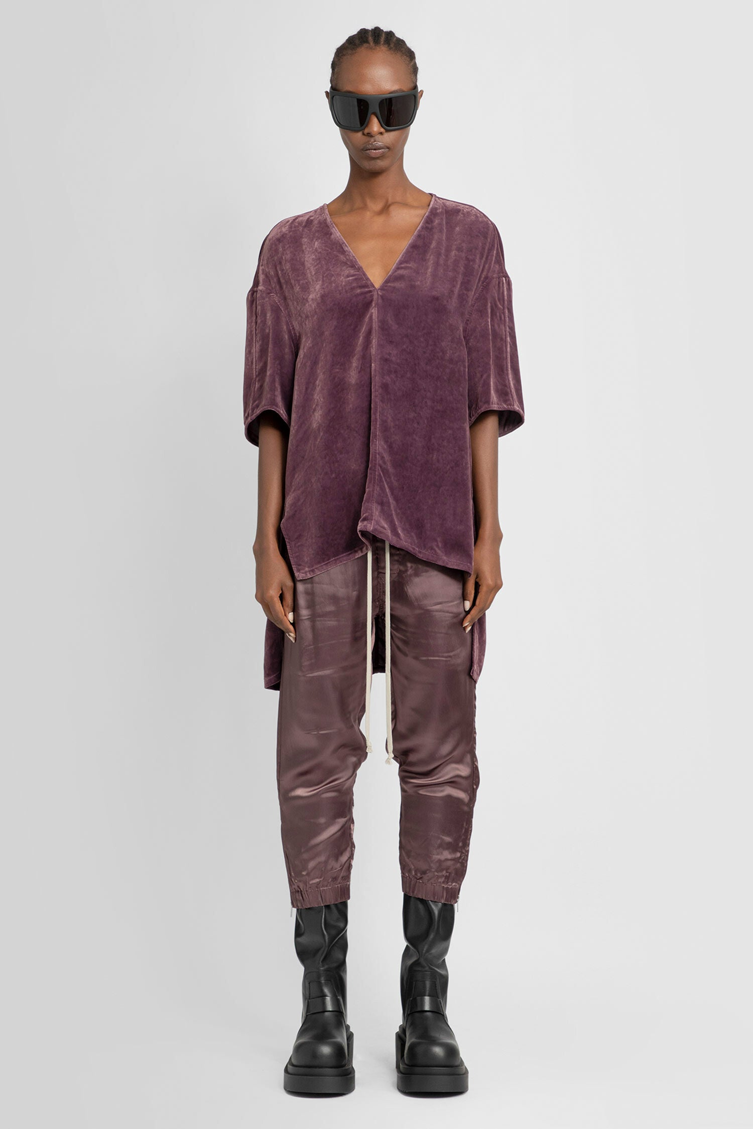 RICK OWENS WOMAN PURPLE T-SHIRTS