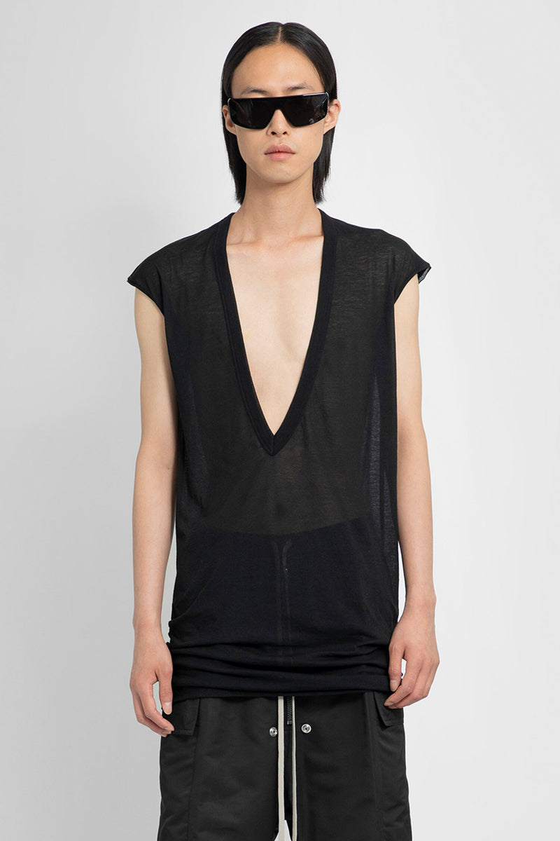 RICK OWENS MAN BLACK T-SHIRTS