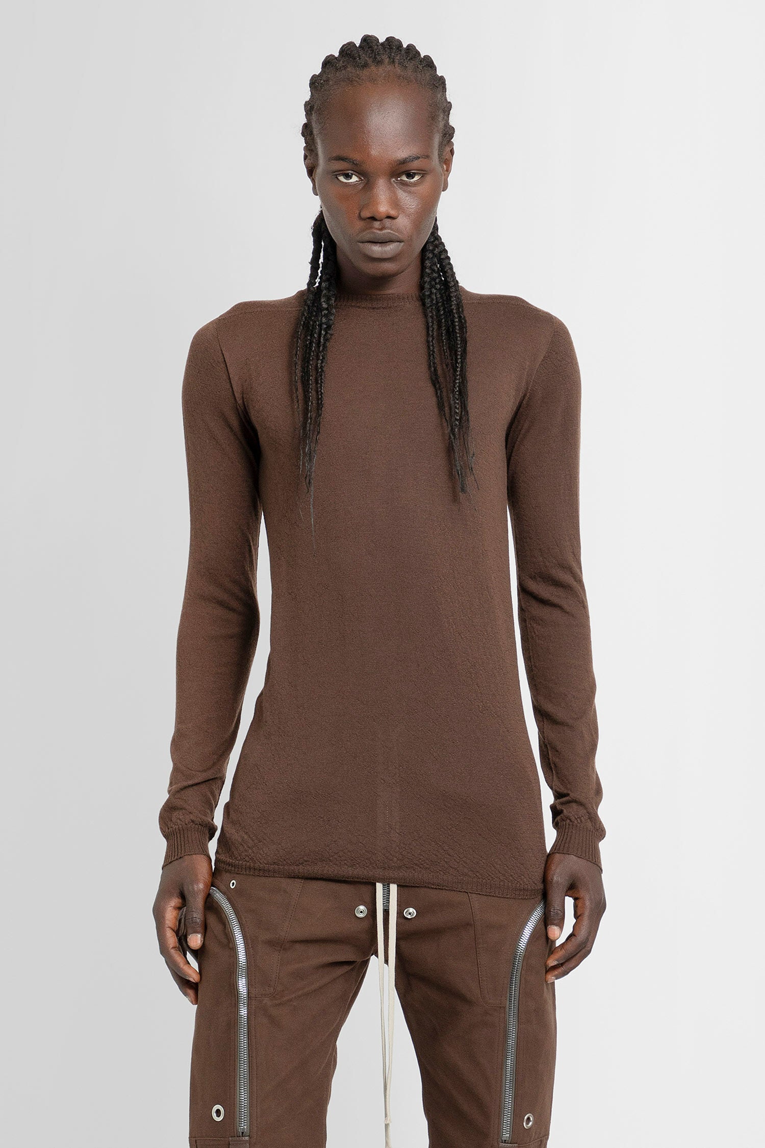 RICK OWENS MAN BROWN T-SHIRTS