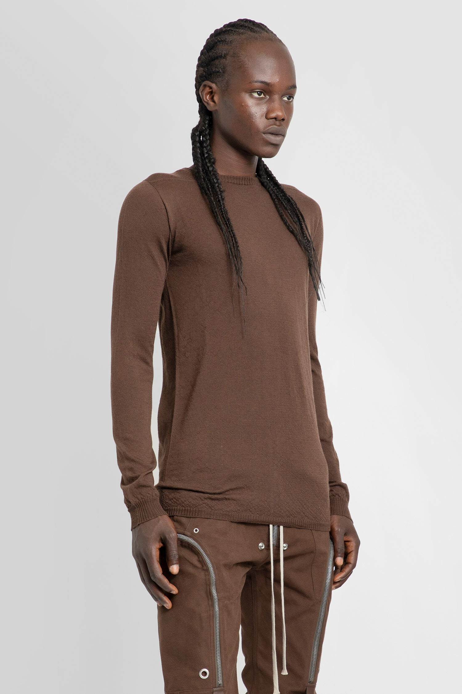 RICK OWENS MAN BROWN T-SHIRTS