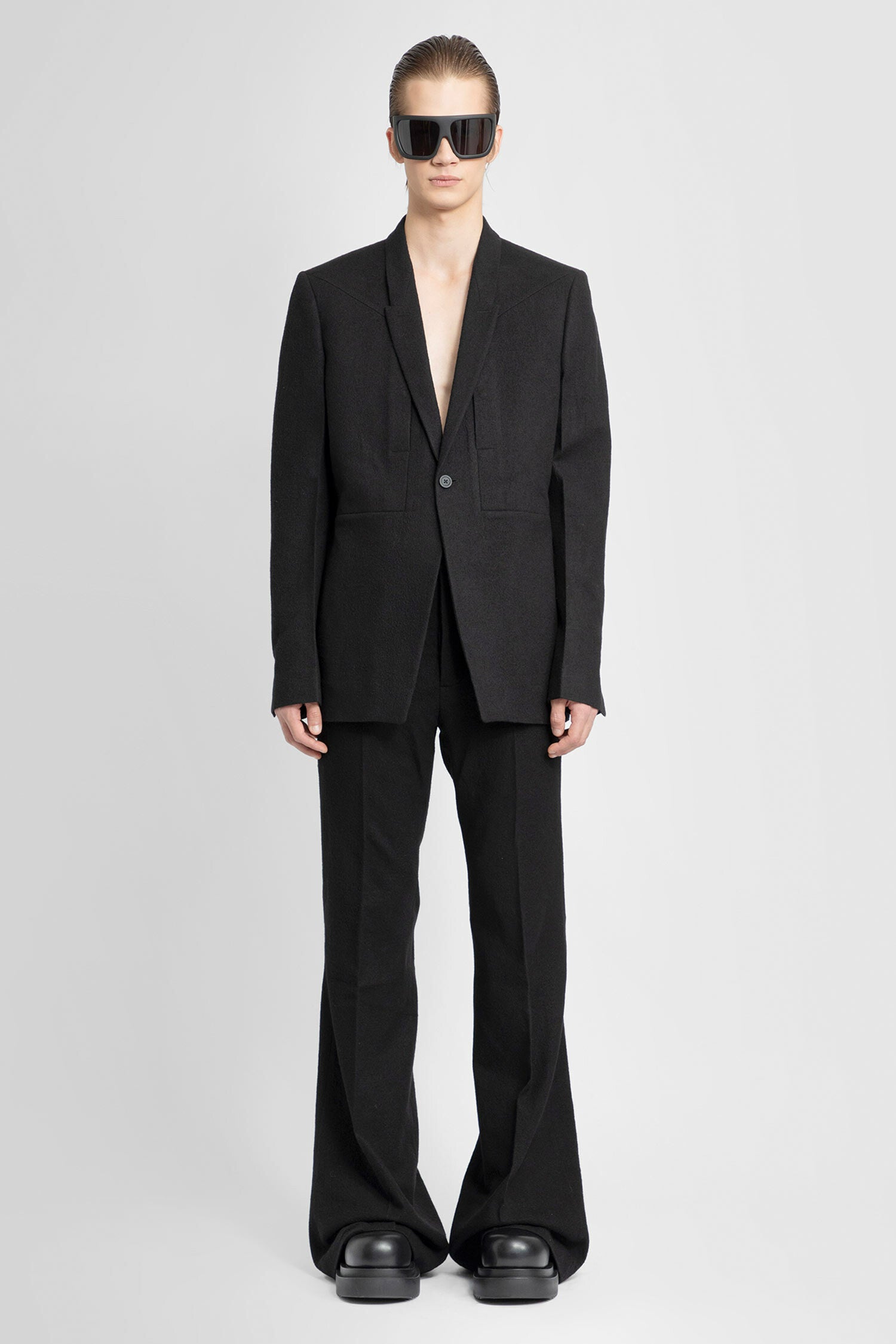 RICK OWENS MAN BLACK BLAZERS - RICK OWENS - BLAZERS | Antonioli