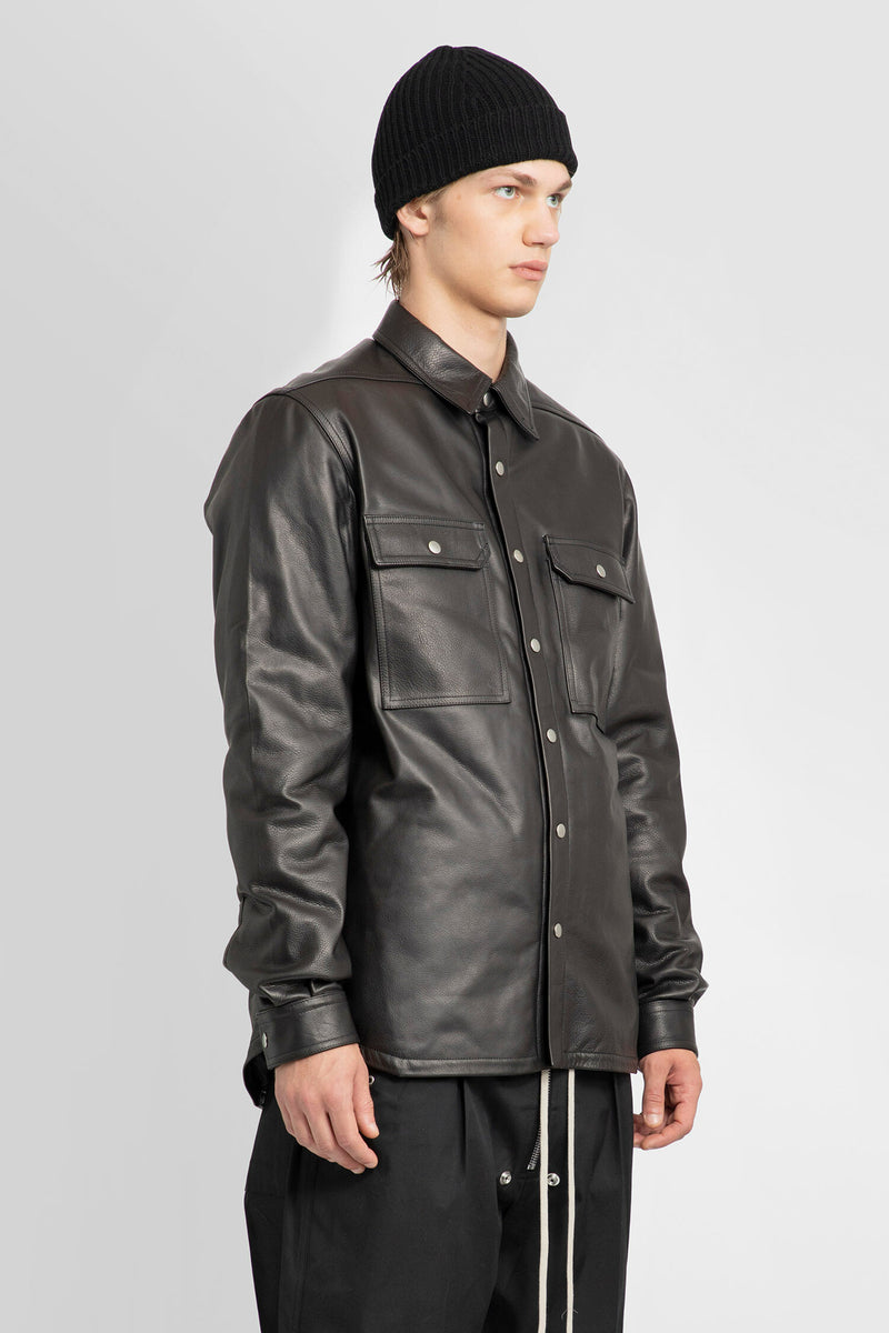 Rick Owens Black Carfskin Leather jacket