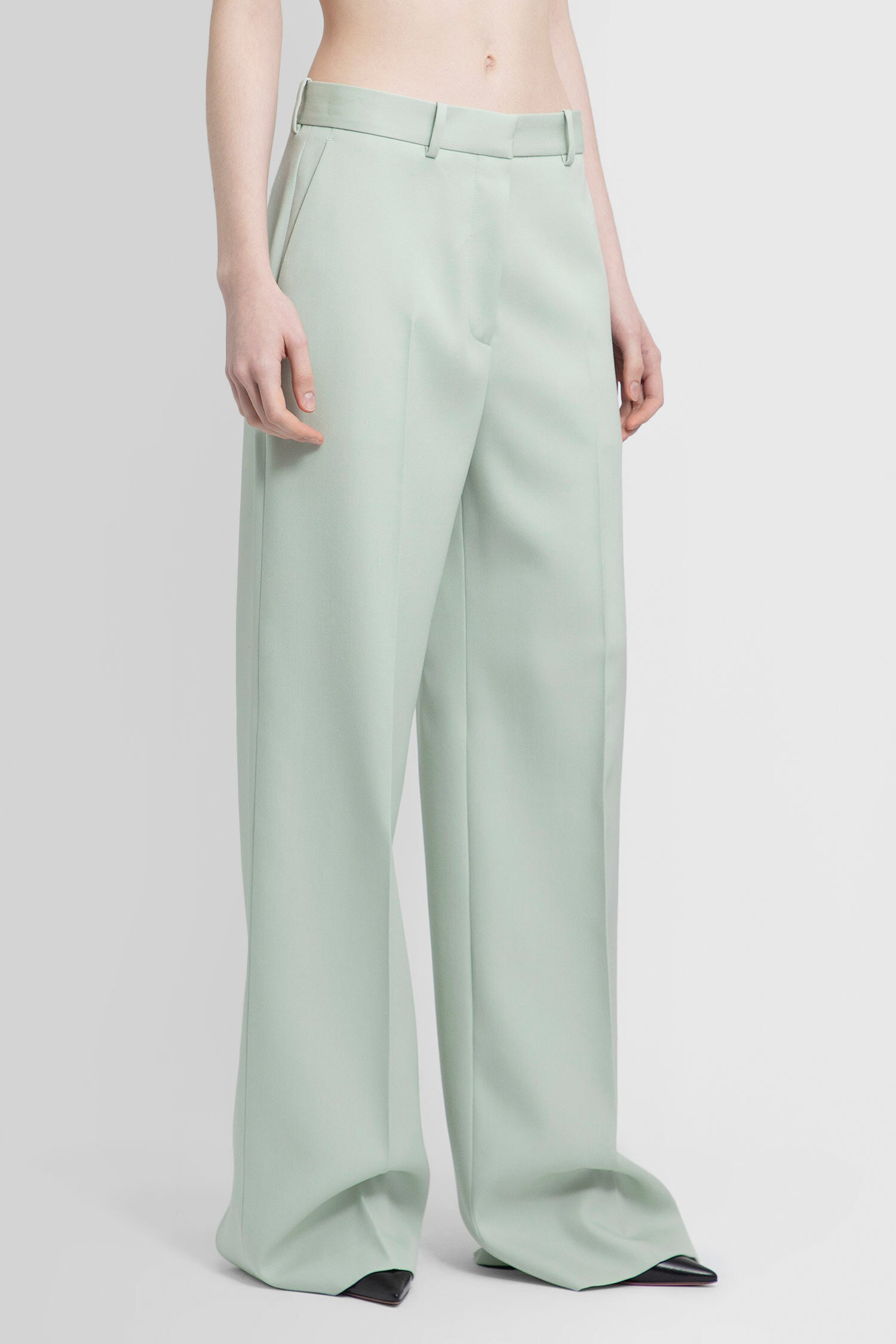 LANVIN WOMAN GREEN TROUSERS