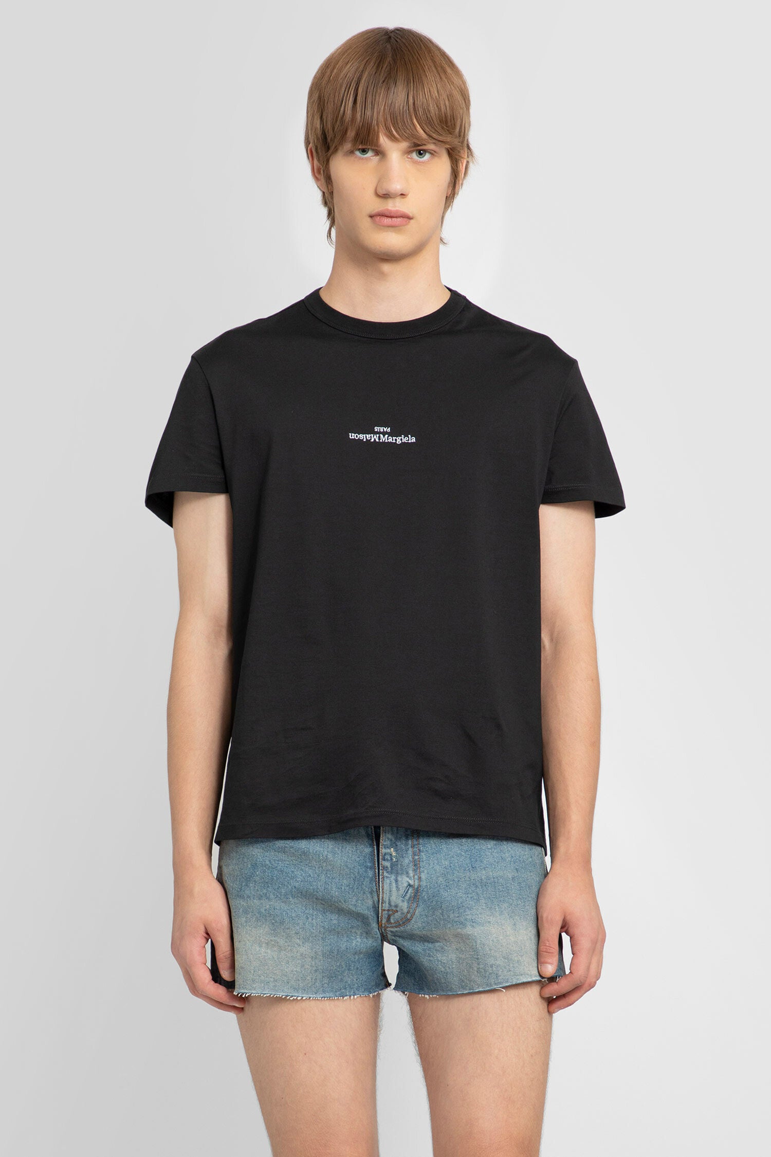 MAISON MARGIELA MAN BLACK T-SHIRTS & TANK TOPS