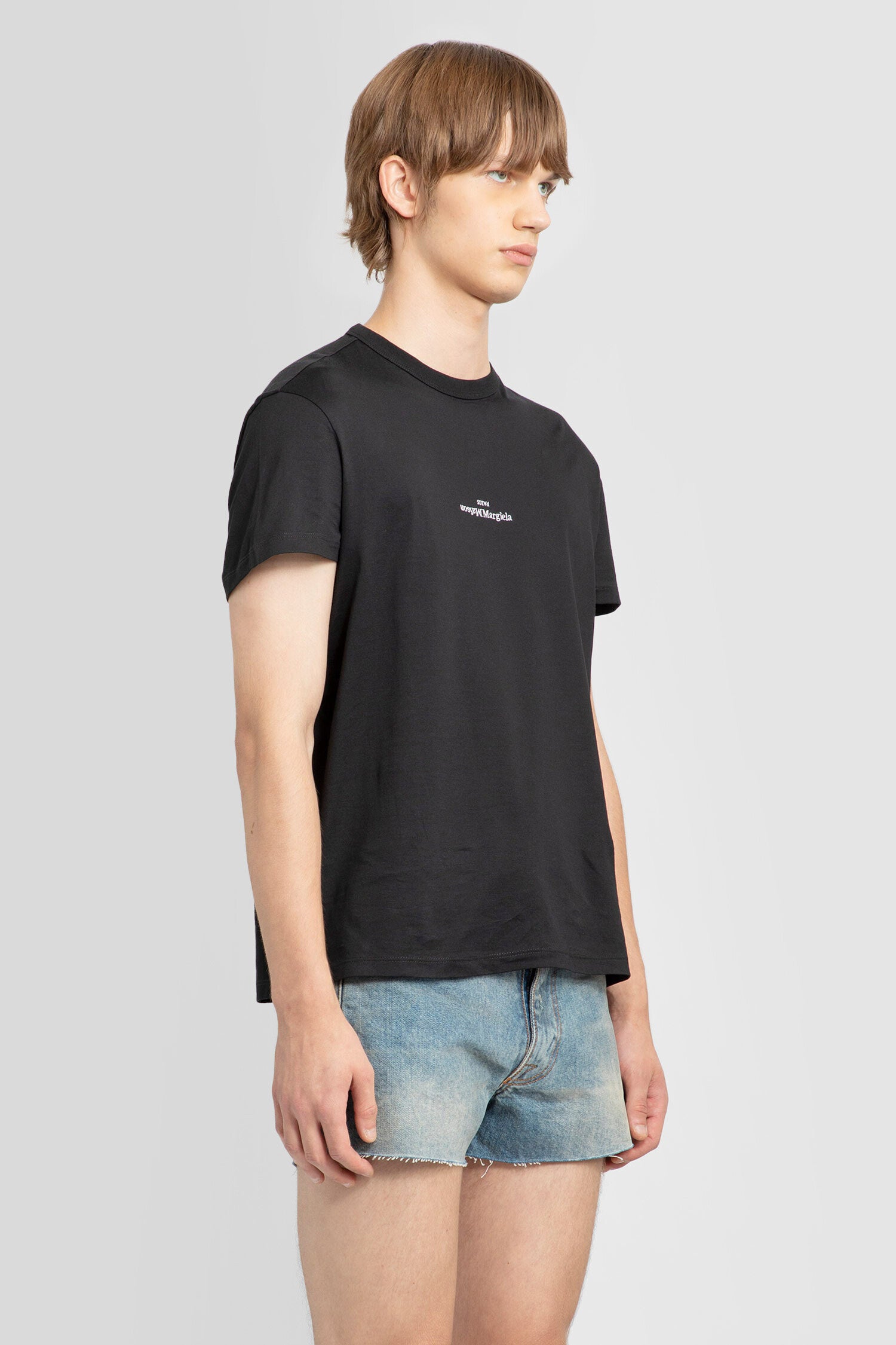 MAISON MARGIELA MAN BLACK T-SHIRTS & TANK TOPS