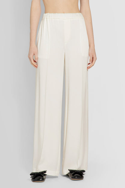 LOEWE WOMAN OFF-WHITE TROUSERS