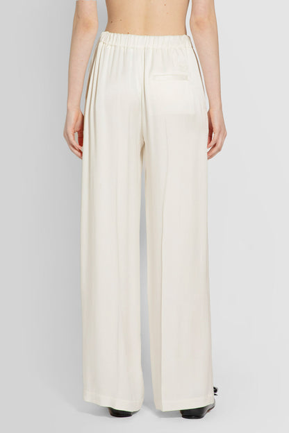 LOEWE WOMAN OFF-WHITE TROUSERS