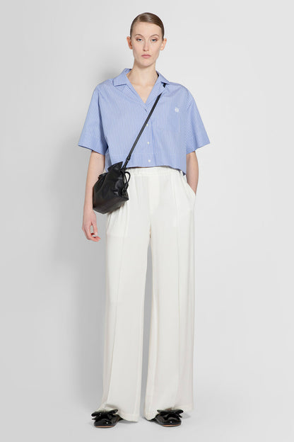 LOEWE WOMAN OFF-WHITE TROUSERS