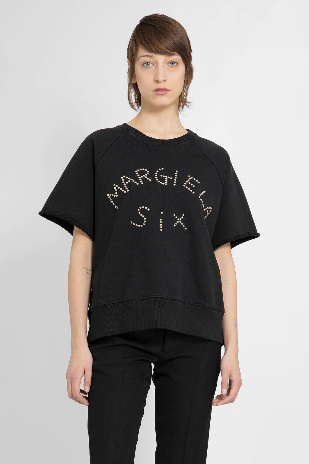 MM6 MAISON MARGIELA WOMAN BLACK T-SHIRTS