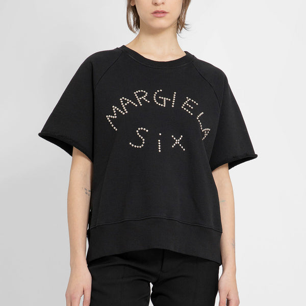 MM6 MAISON MARGIELA WOMAN BLACK T-SHIRTS - MM6 MAISON MARGIELA - T